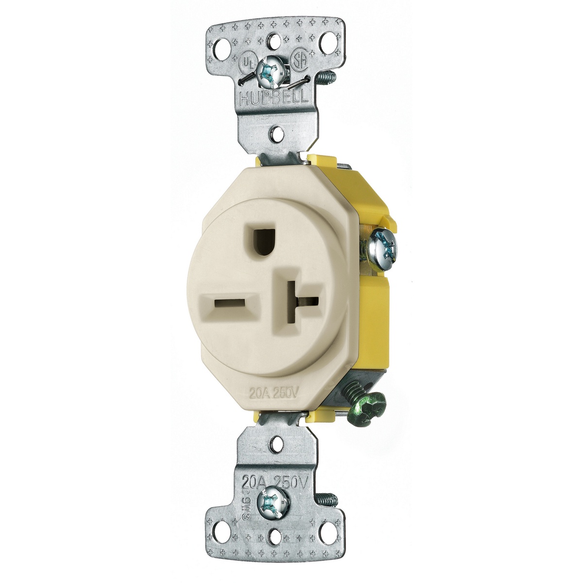 Hubbell Wiring Device-Kellems RR205LA Straight Blade Receptacles