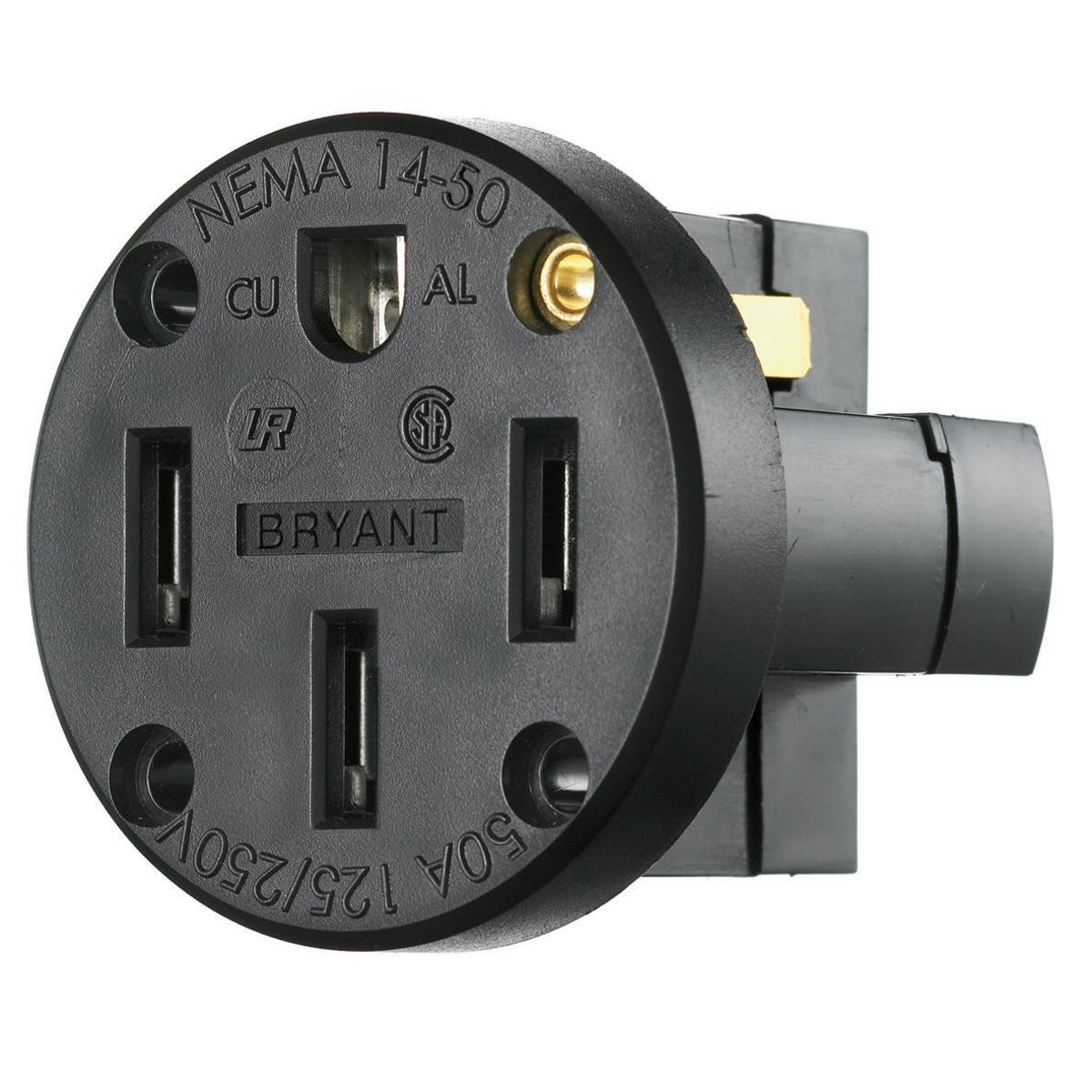 Hubbell Wiring Device-Kellems RR450PM Straight Blade Receptacles