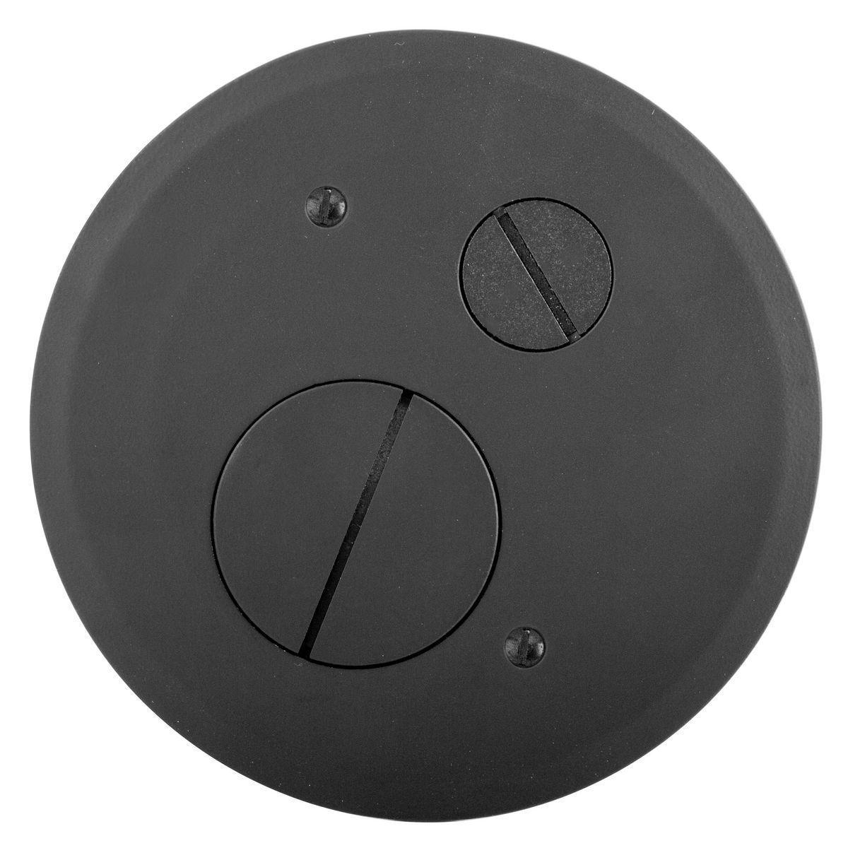 Hubbell Wiring Device-Kellems S1R4FFCVRBLK S1R Concrete Floorboxes, 4 in Dia, 5.5 in W, Furniture Feed Cover, Cast Aluminum