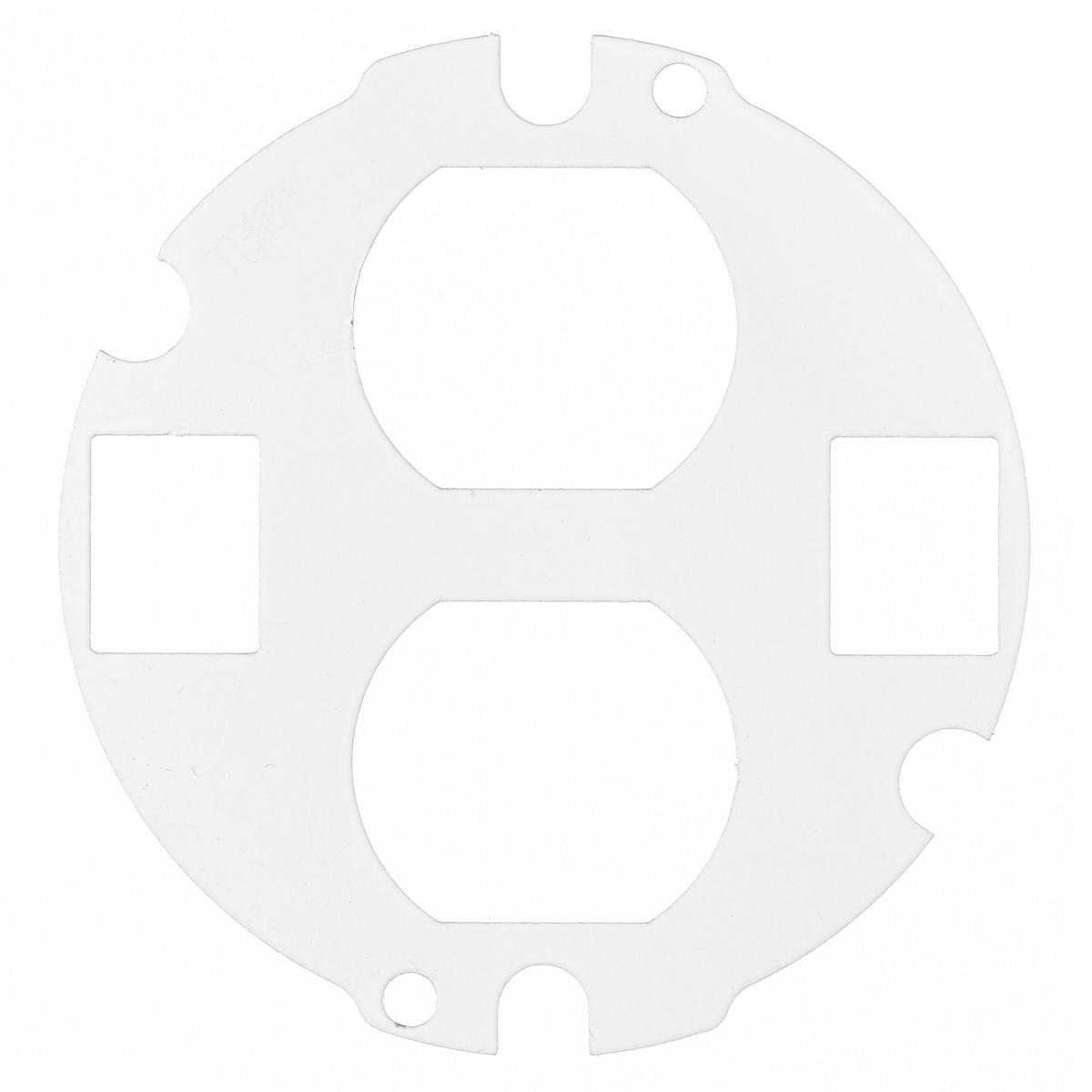 Hubbell Wiring Device-Kellems SystemOne ScrubShield® S1R4SP2X2DUPLEX Sub Plate, 4 in Dia, Stamped Steel