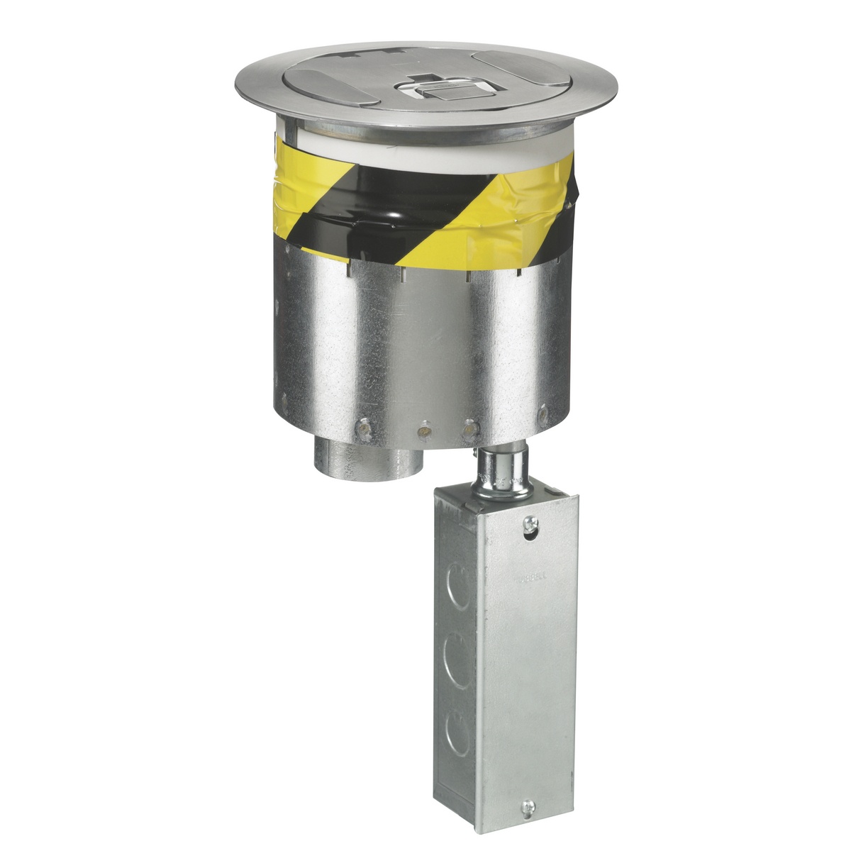 Hubbell Wiring Device-Kellems SystemOne ScrubShield® S1R6PTACEHALU Flush Split Recessed Standard Sized Poke-Through Assembled Unit With (3) S1R6SPA Extron® AAP Openings, (5) S1R6SPC Extron® MAPP Openings, (1) Decorator Opening and (2) S1R6SPE Keystone Openings