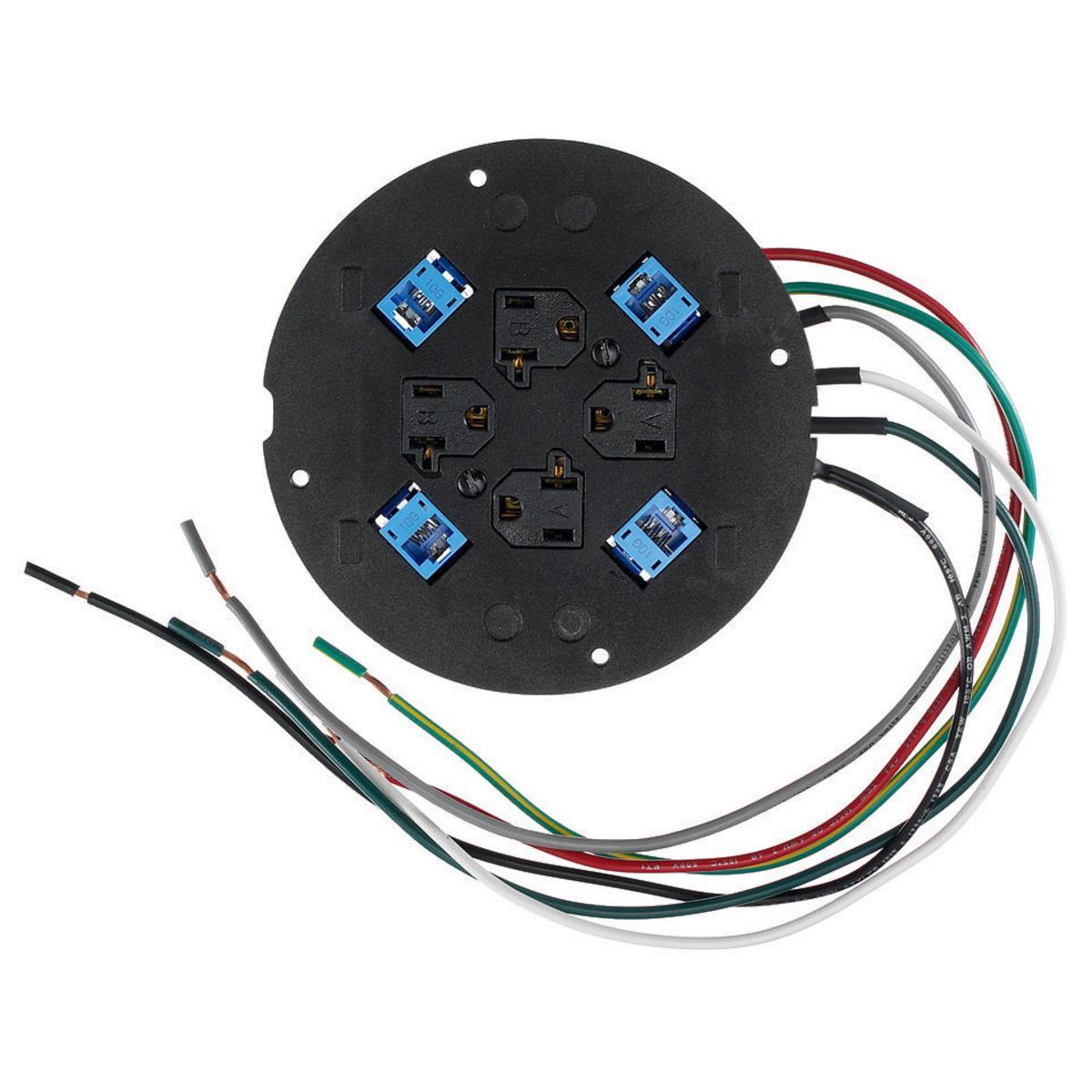 Wiring Device-Kellems S1SP4X4 Floor Blanking Plate, 8 in Dia, 5.36 in W, Aluminum