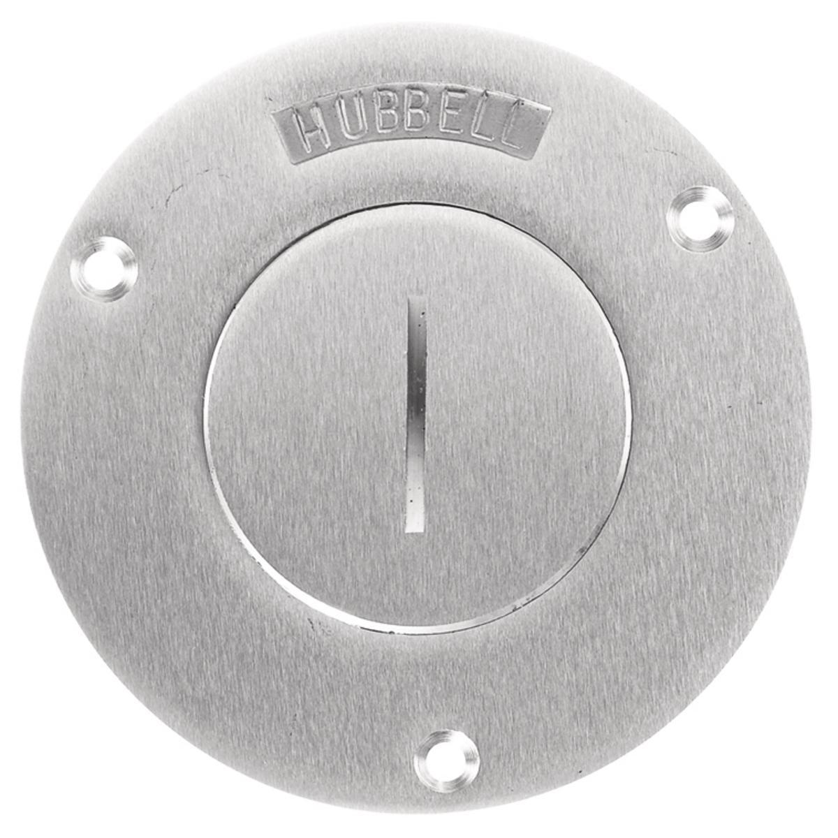 Hubbell Wiring Device-Kellems SA2925 Standard Floor Box Cover, 3.87 in Dia, Aluminum