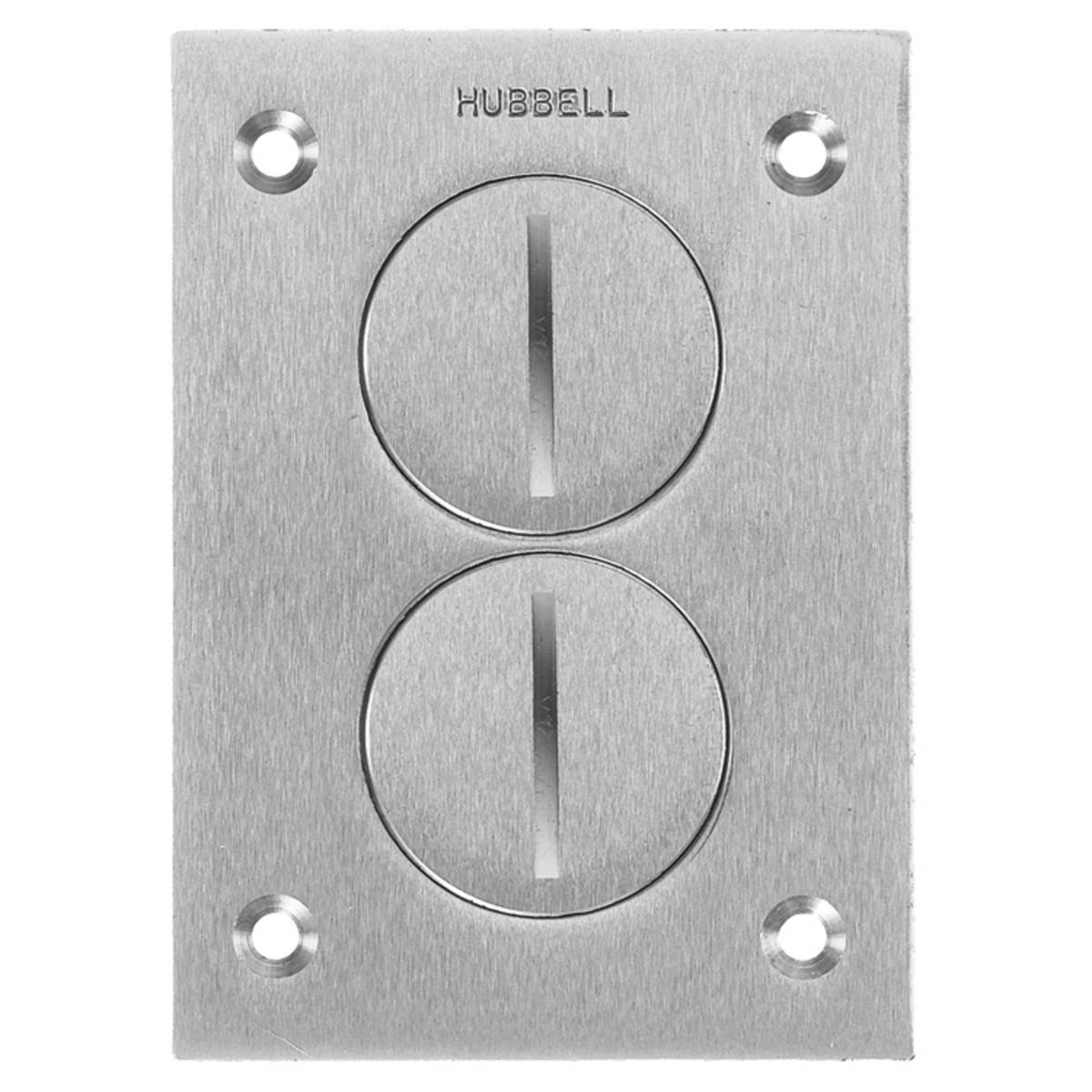 Hubbell Wiring Device-Kellems SA3625 Standard Floor Box Cover, 4.16 in L x 2.12 in W, Aluminum