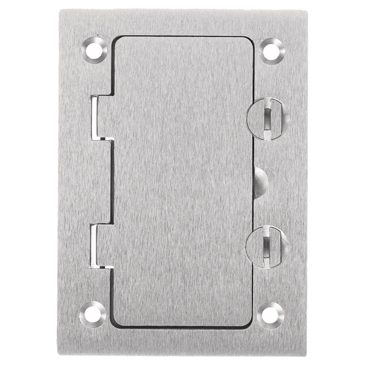 Hubbell Wiring Device-Kellems SA3826 Flush Style Machined Standard Floor Box Cover, 2.993 in L x 4.15 in W x 0.175 in D, Aluminum