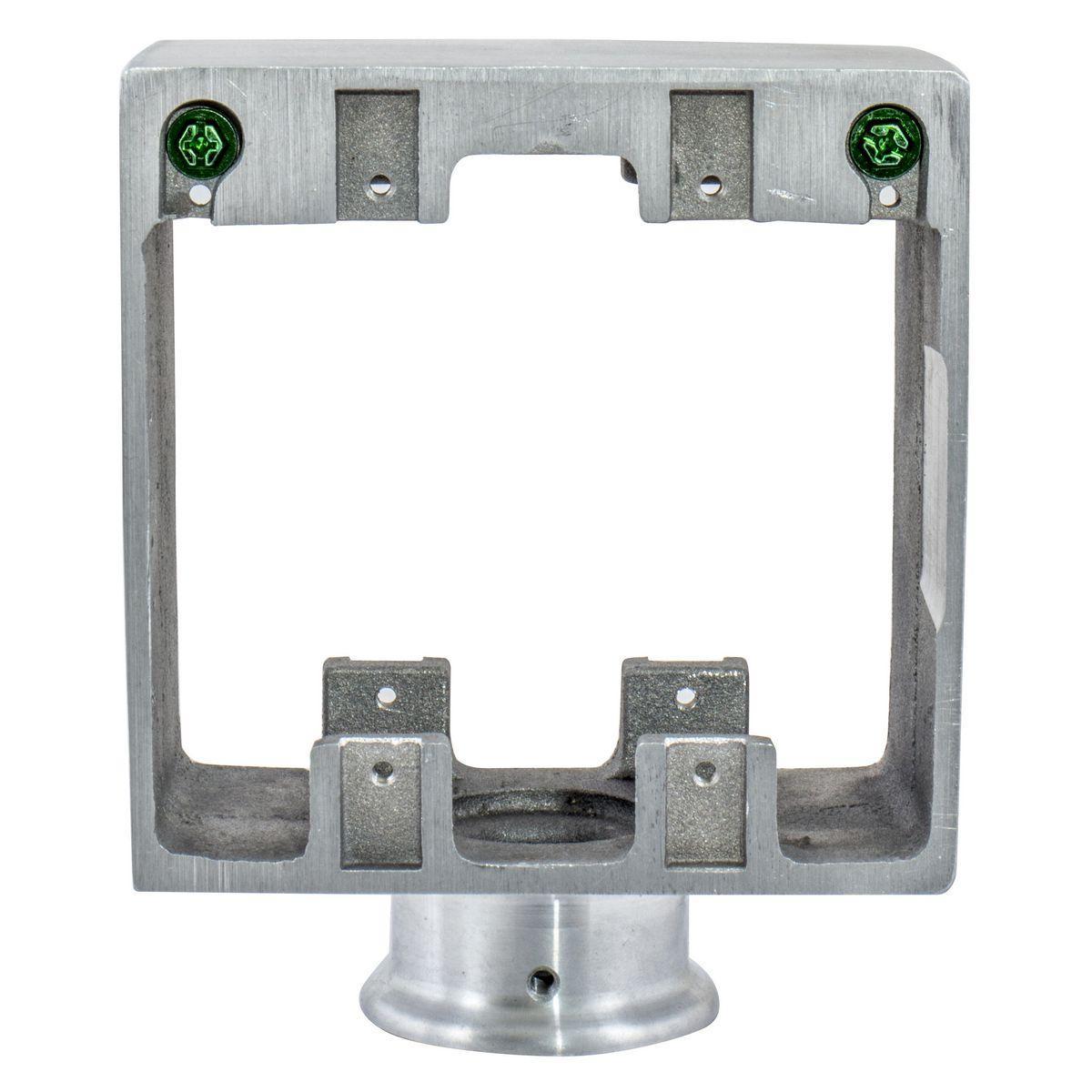 Hubbell Wiring Device-Kellems SA6688G Standard Grounded Large Capacity Pedestal With 1 in NPT Hub, 4 Outlets, 4 Gangs, Aluminum
