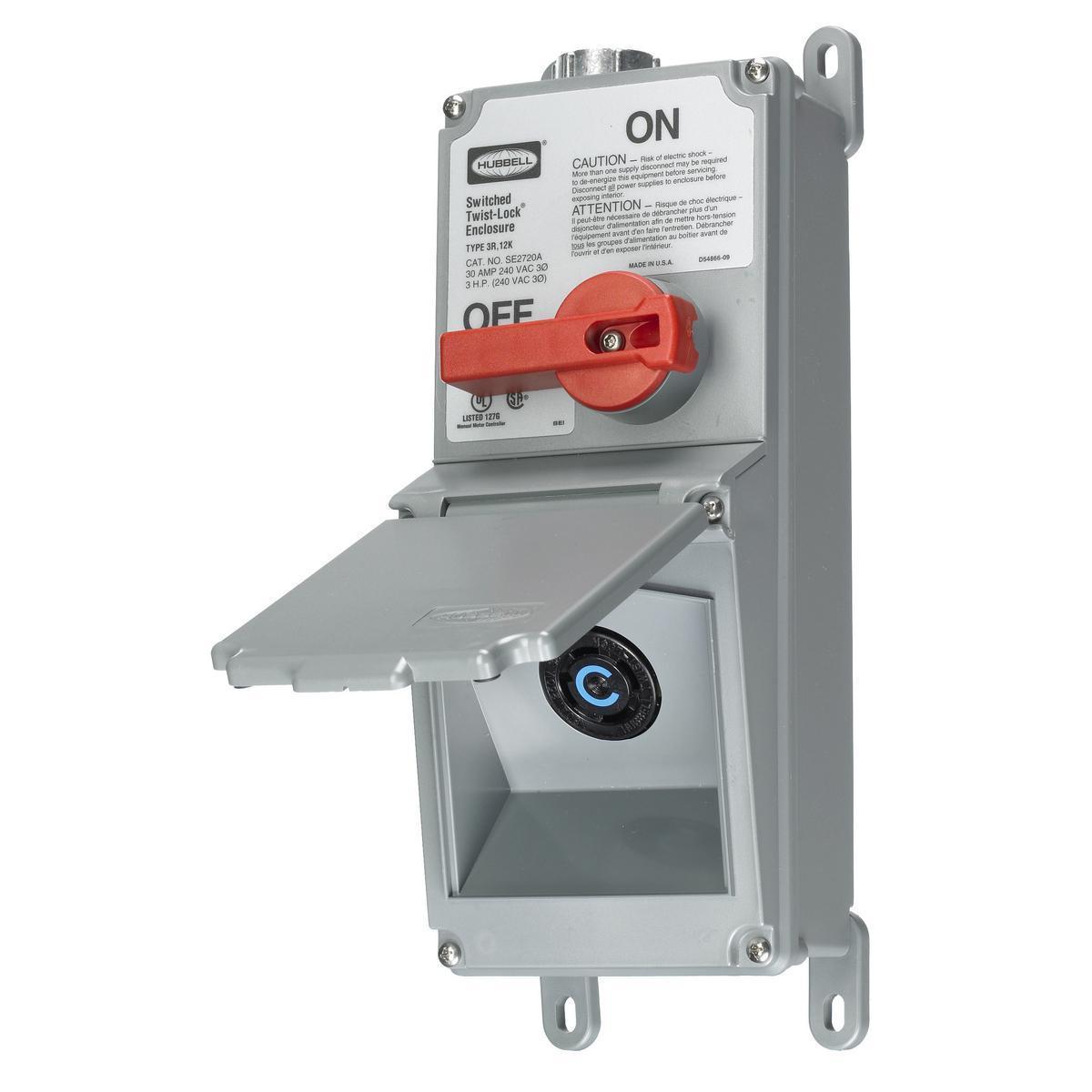 Hubbell Wiring Device-Kellems SE2720A Locking Receptacles with Disconnect