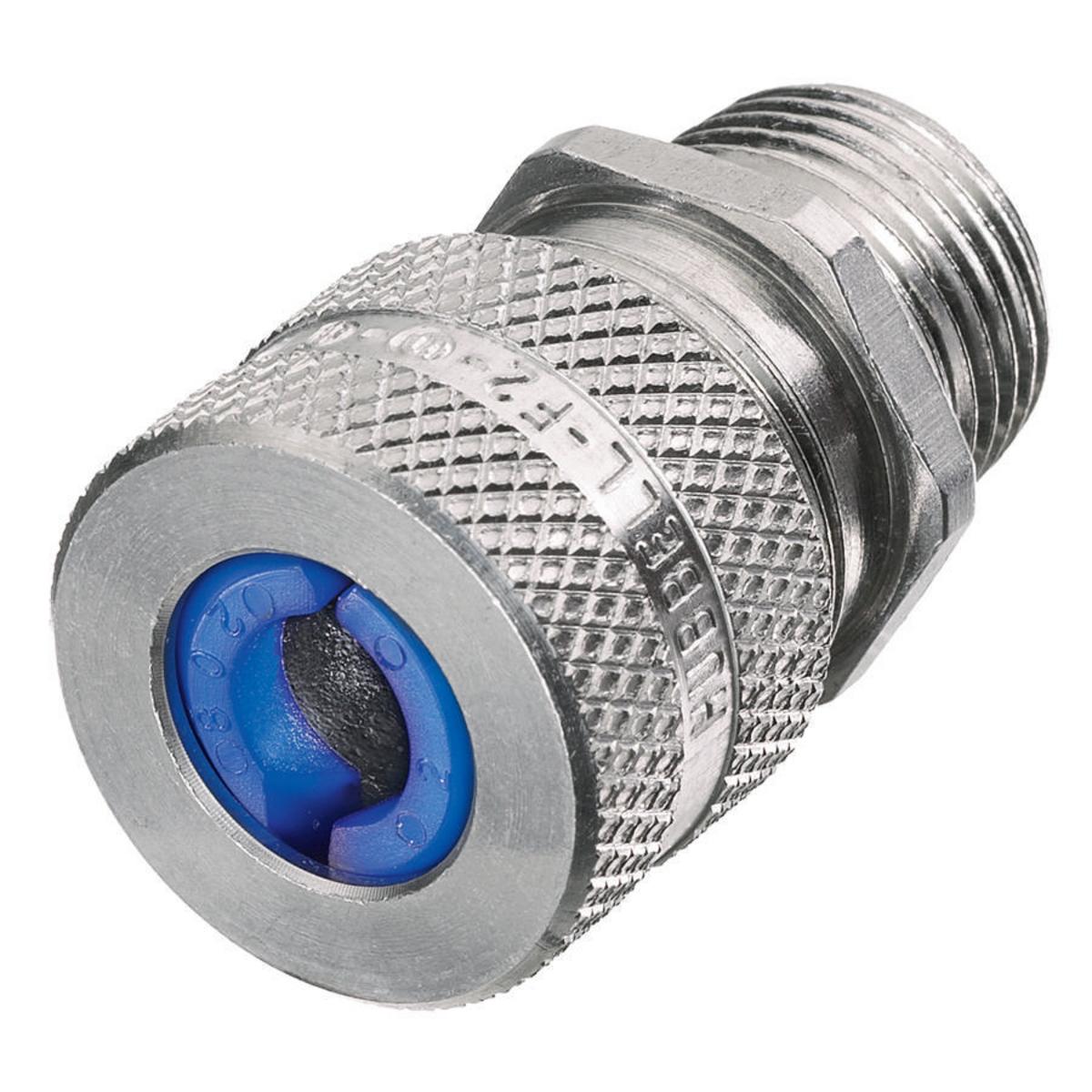 Hubbell Wiring Device-Kellems SHC1033 SHC Form 2 Standard Duty Straight Cord Connector, 3/4 in Trade, (1) Conductors, 0.38 to 0.5 in Cable Openings, Aluminum, Machined