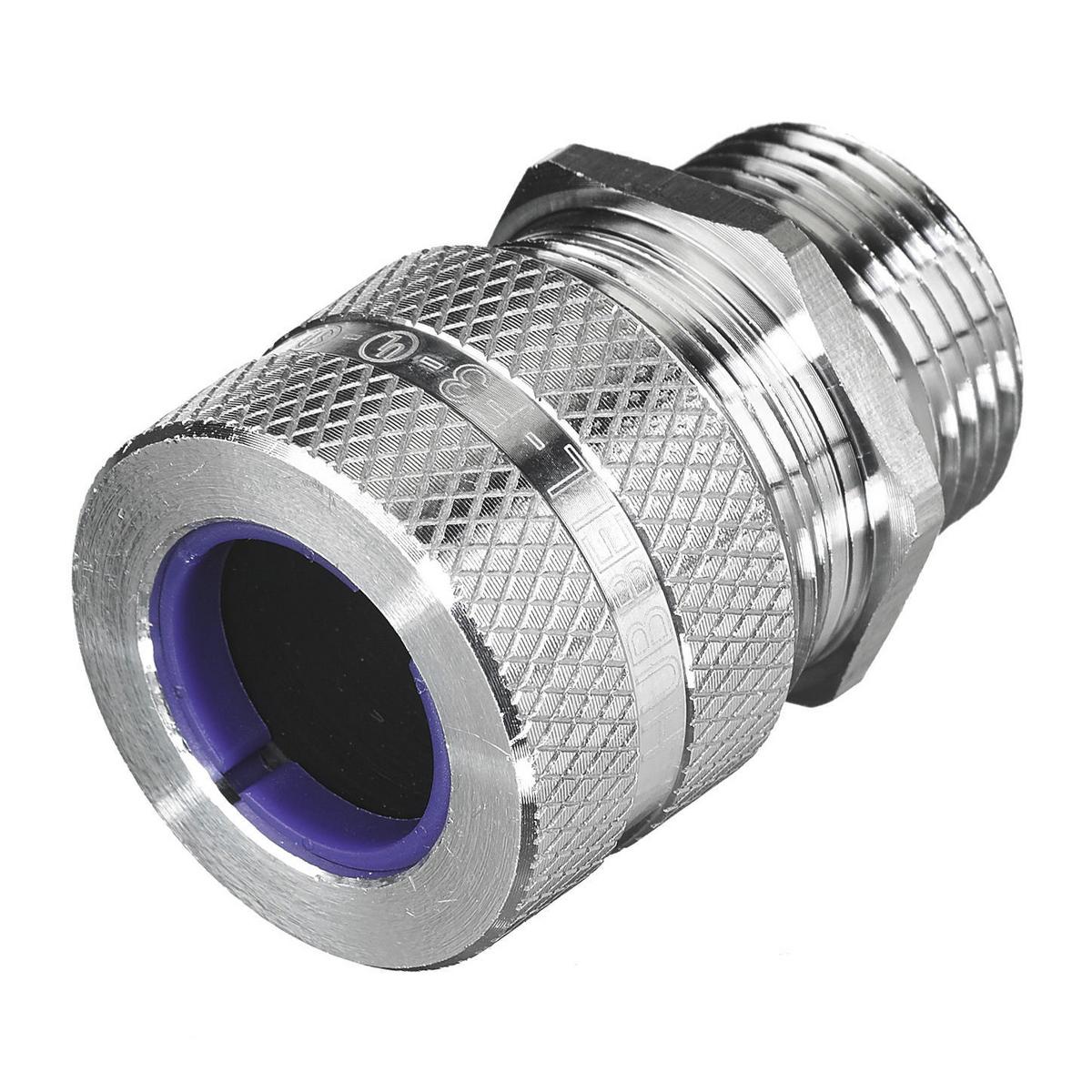 Hubbell Wiring Device-Kellems SHC1038 SHC Form 3 Standard Duty Straight Cord Connector, 3/4 in Trade, (1) Conductors, 0.75 to 0.88 in Cable Openings, Aluminum, Machined