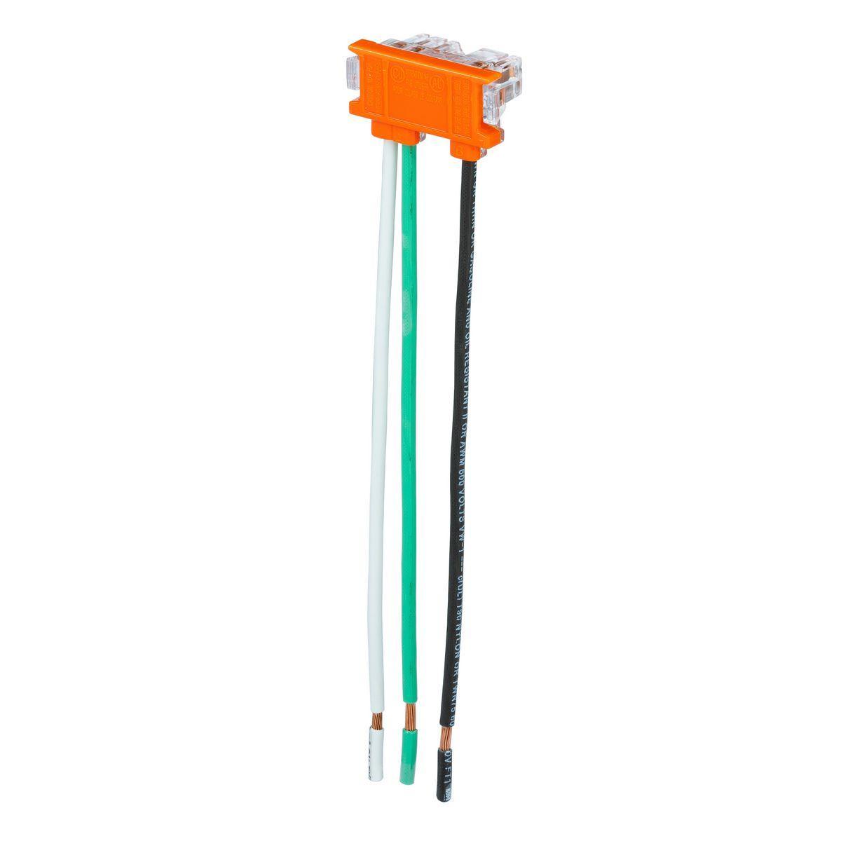 Hubbell Wiring Device-Kellems SNAP1RIG Straight Blade Receptacle Pigtails