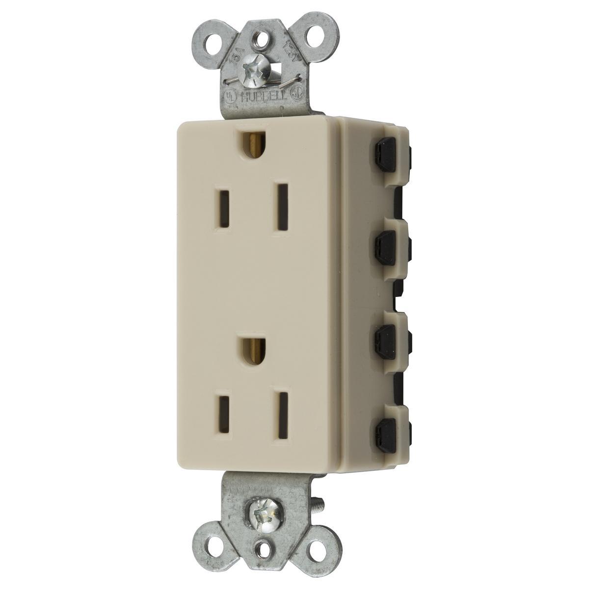 Hubbell Wiring Device-Kellems SNAP2152IA Straight Blade Receptacles