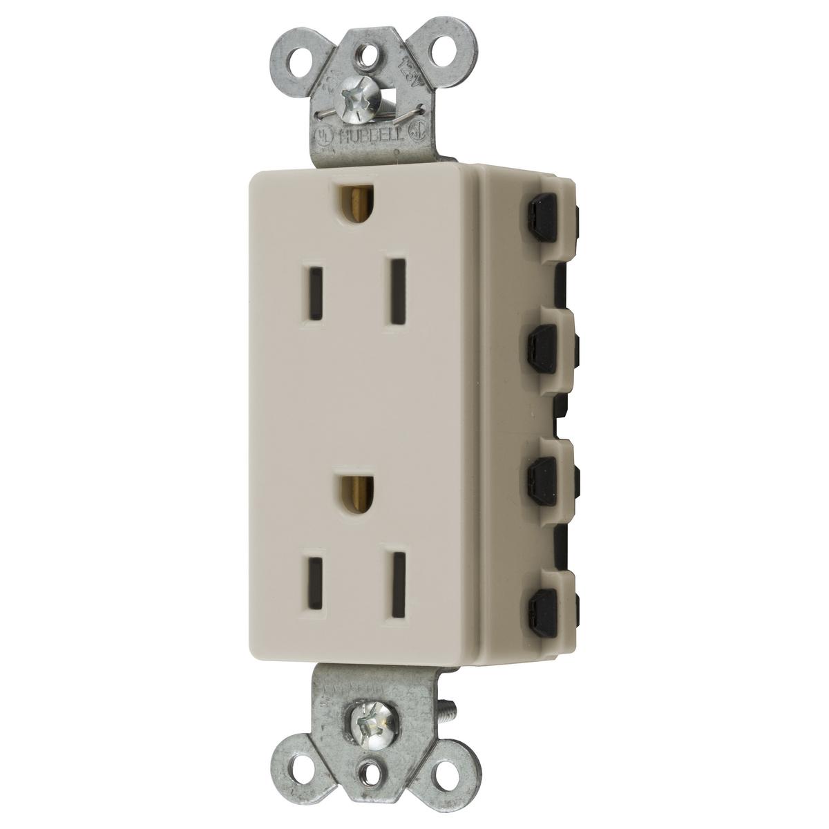 Hubbell Wiring Device-Kellems SNAP2152LAA Straight Blade Receptacles
