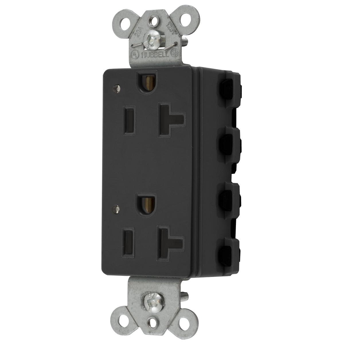 Hubbell Wiring Device-Kellems SNAP2162BKL Straight Blade Receptacles