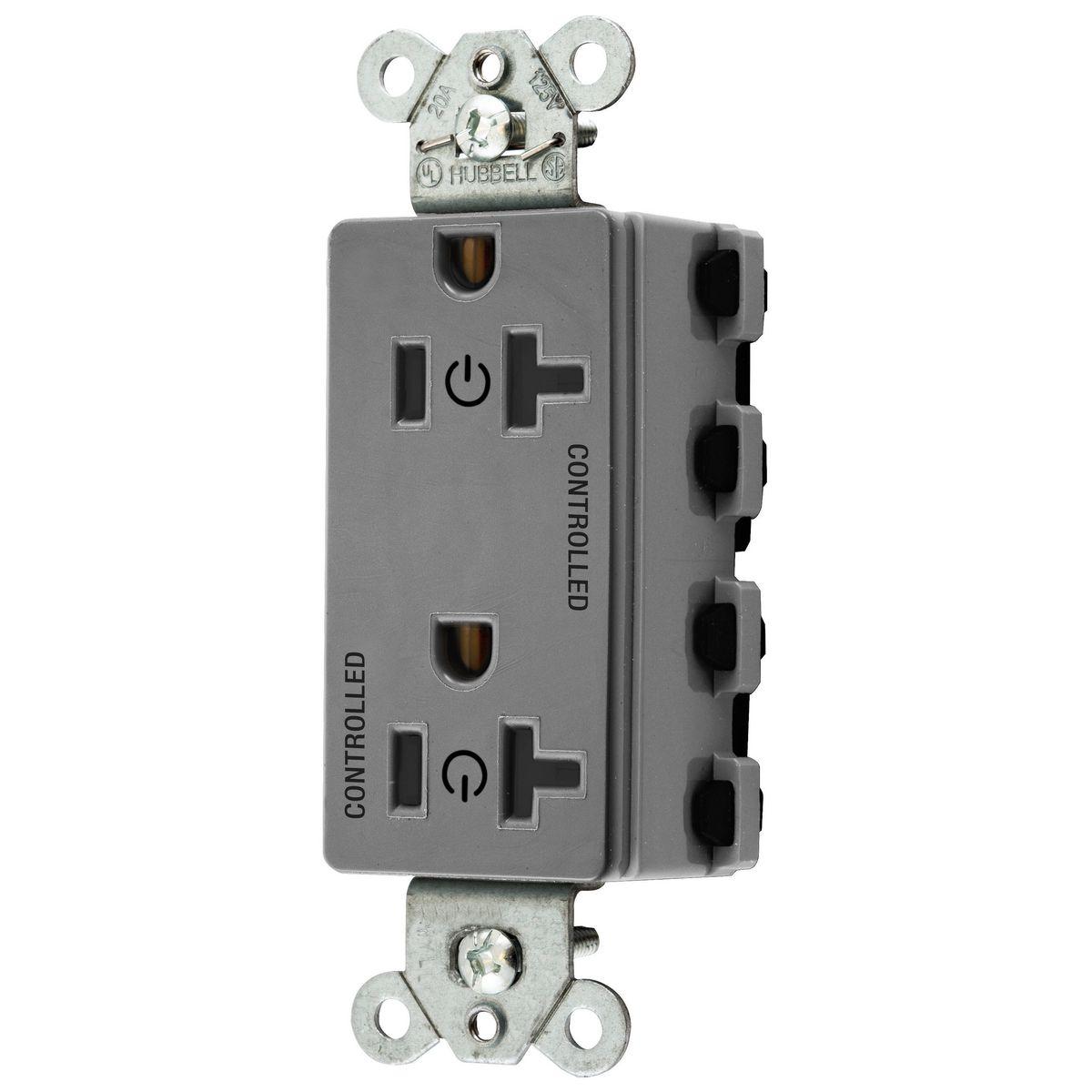 Hubbell Wiring Device-Kellems SNAP2162C2GY Straight Blade Receptacles
