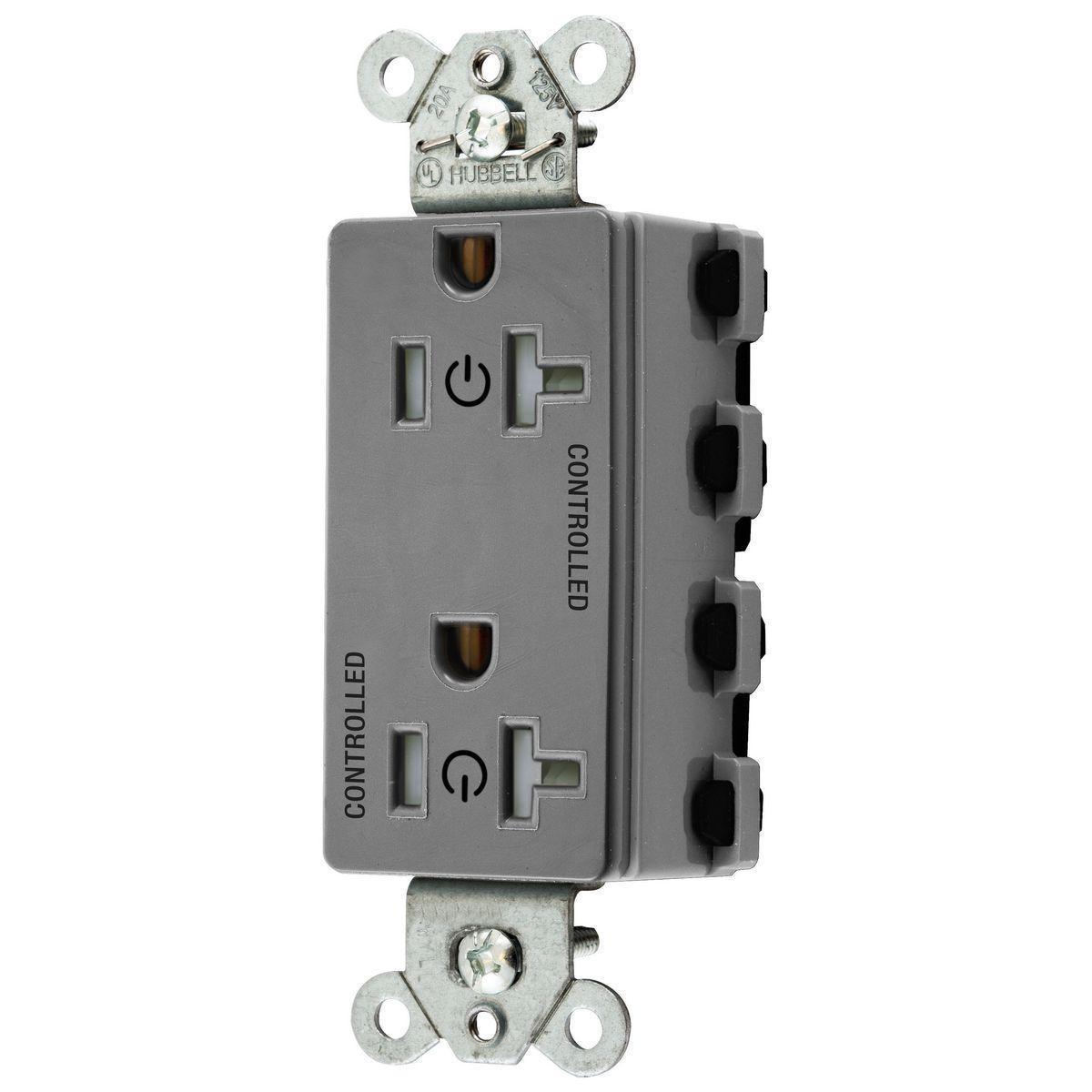 Hubbell Wiring Device-Kellems SNAP2162C2GYTRA Straight Blade Receptacles