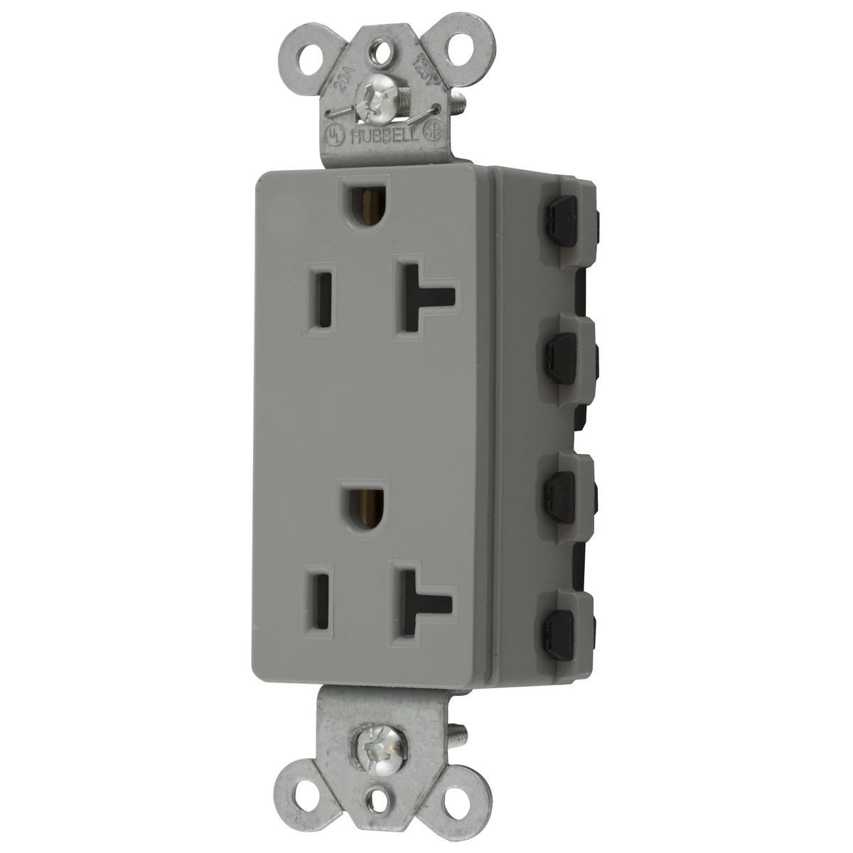Hubbell Wiring Device-Kellems SNAP2162GYNA Straight Blade Receptacles