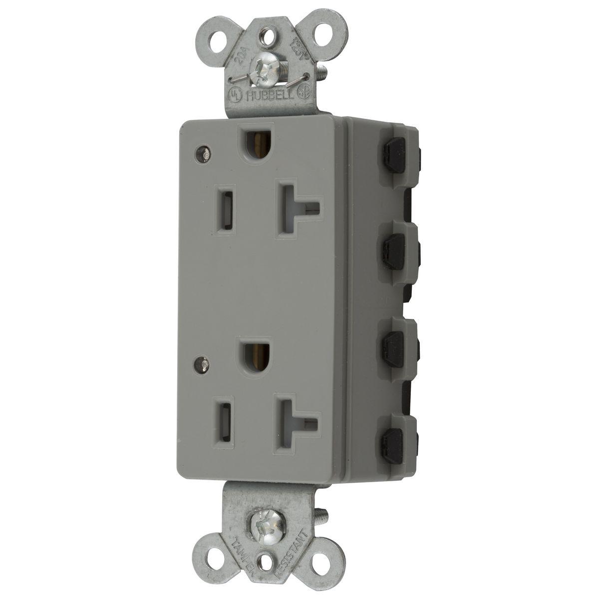 Hubbell Wiring Device-Kellems SNAP2162GYLTRA Straight Blade Receptacles