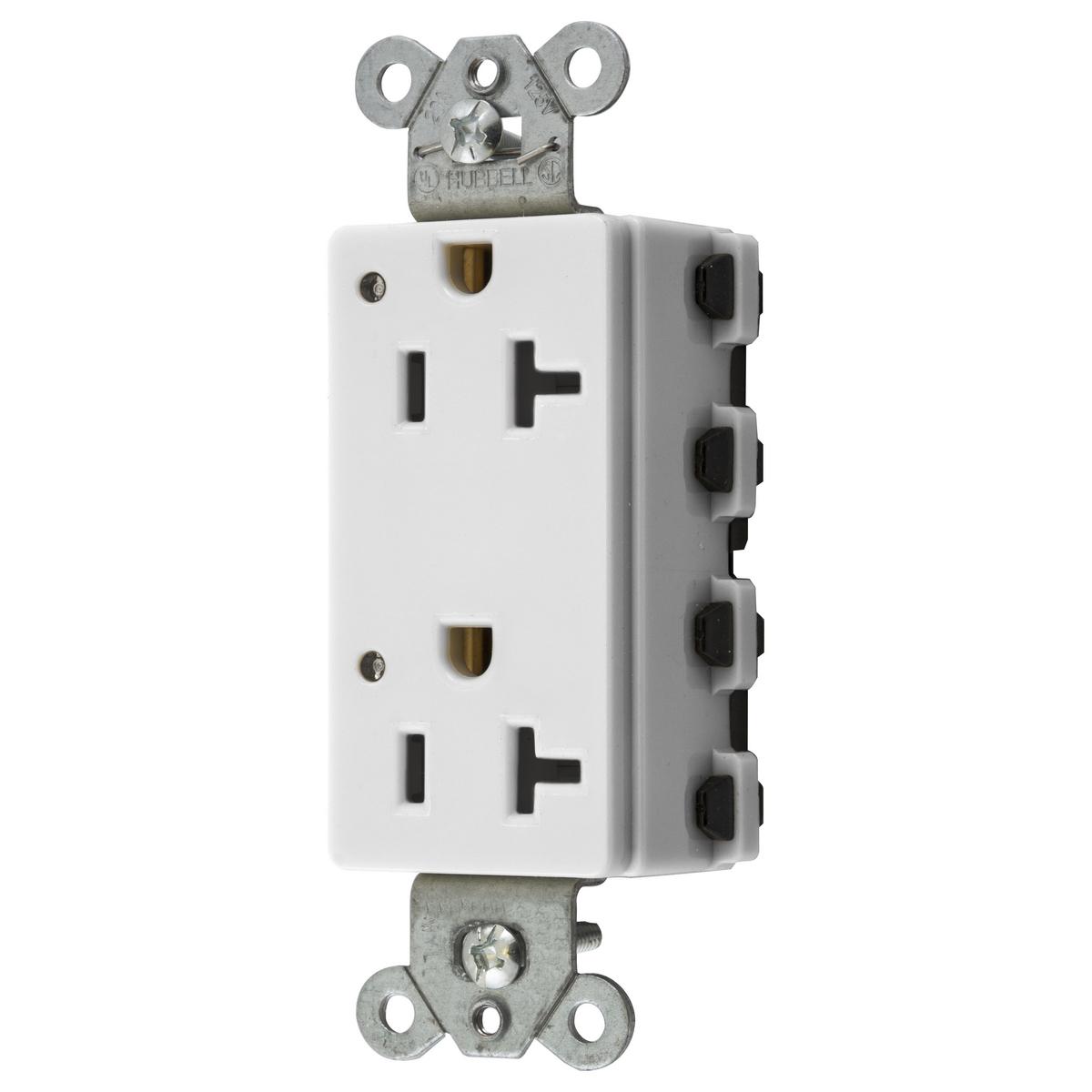 Hubbell Wiring Device-Kellems SNAP2162WL Straight Blade Receptacles