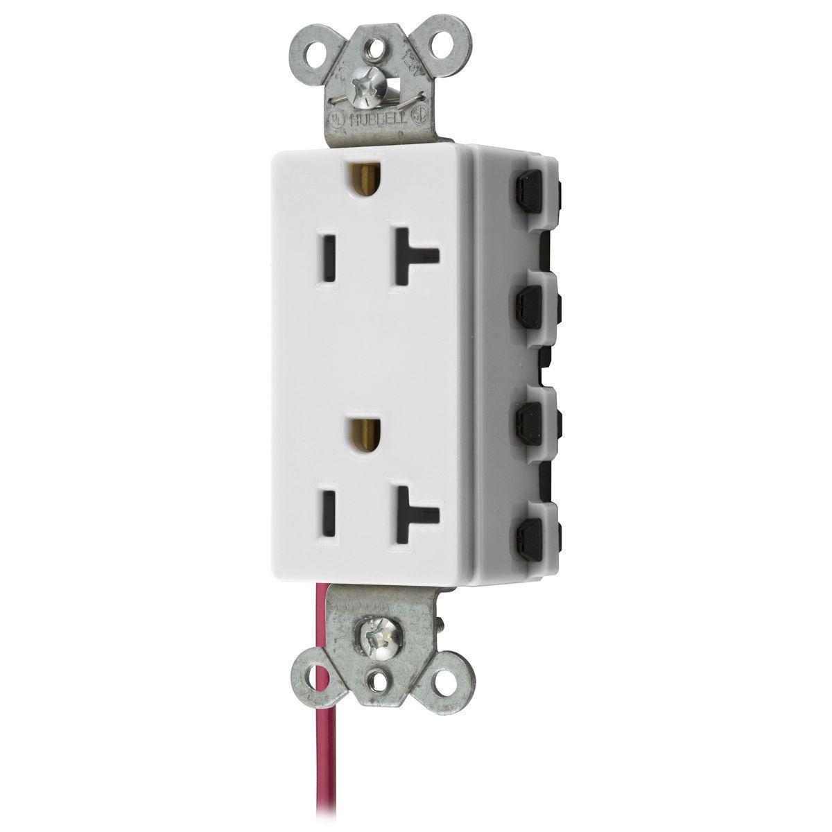 Hubbell Wiring Device-Kellems SNAP2162WSC Straight Blade Receptacles