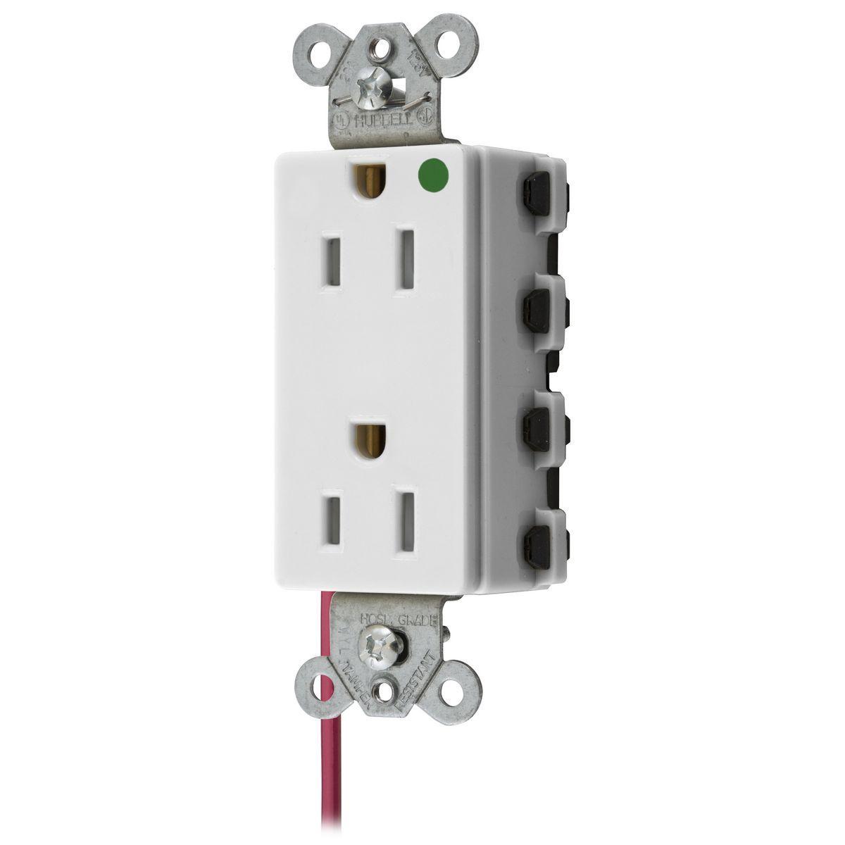 Hubbell Wiring Device-Kellems SNAP2172WSCTRA Straight Blade Receptacles