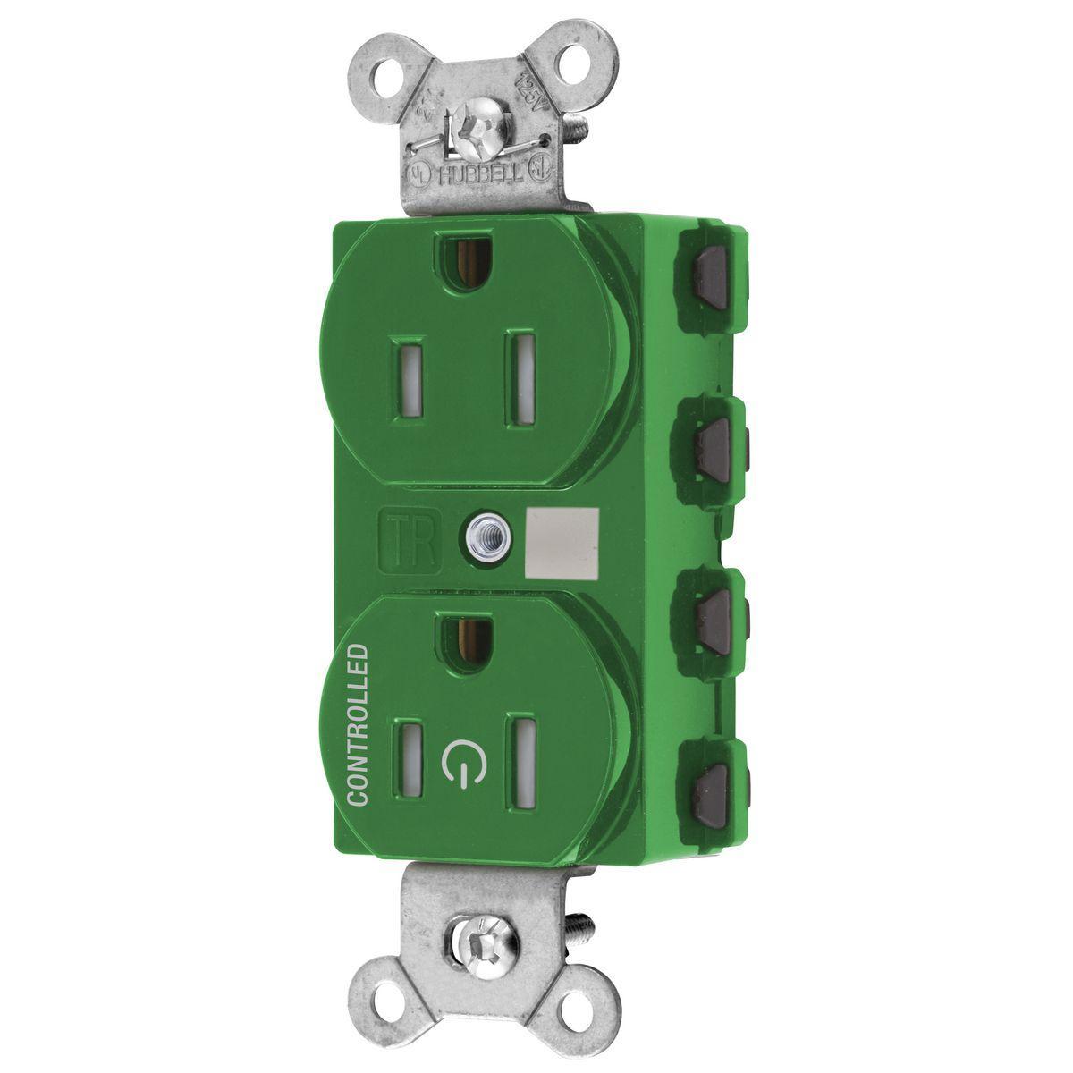 Hubbell Wiring Device-Kellems SNAP5262C1GNTRA Straight Blade Receptacles