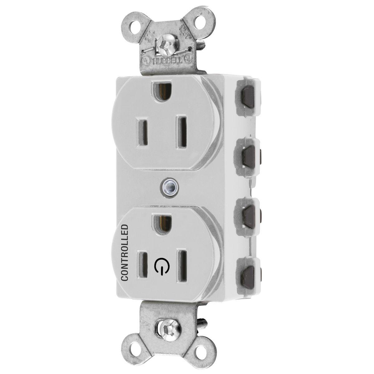 Hubbell Wiring Device-Kellems SNAP5262C1W Straight Blade Receptacles