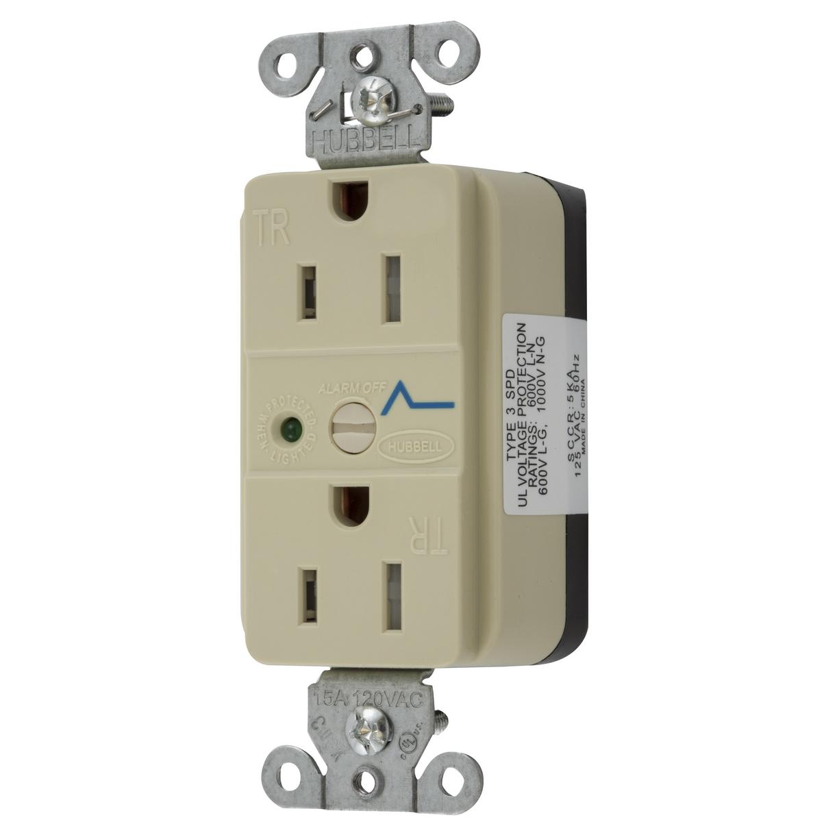 Hubbell Wiring Device-Kellems SNAP5262IS Straight Blade Surge Suppressions