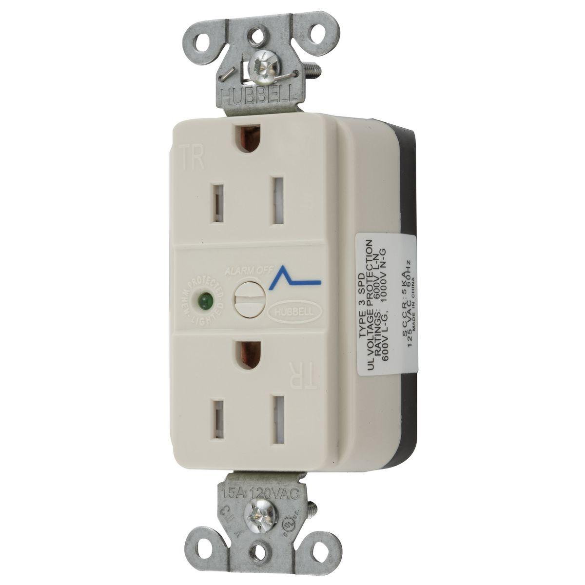 Hubbell Wiring Device-Kellems SNAP5262LAS Straight Blade Receptacles