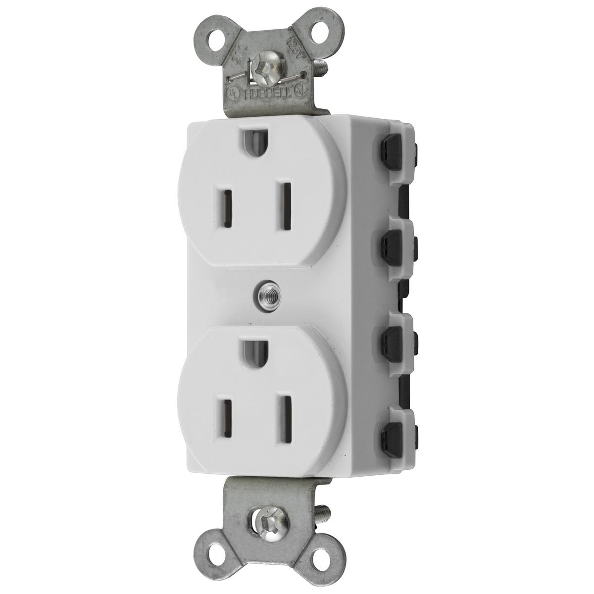 Hubbell Wiring Device-Kellems SNAP5262WNA Straight Blade Receptacles