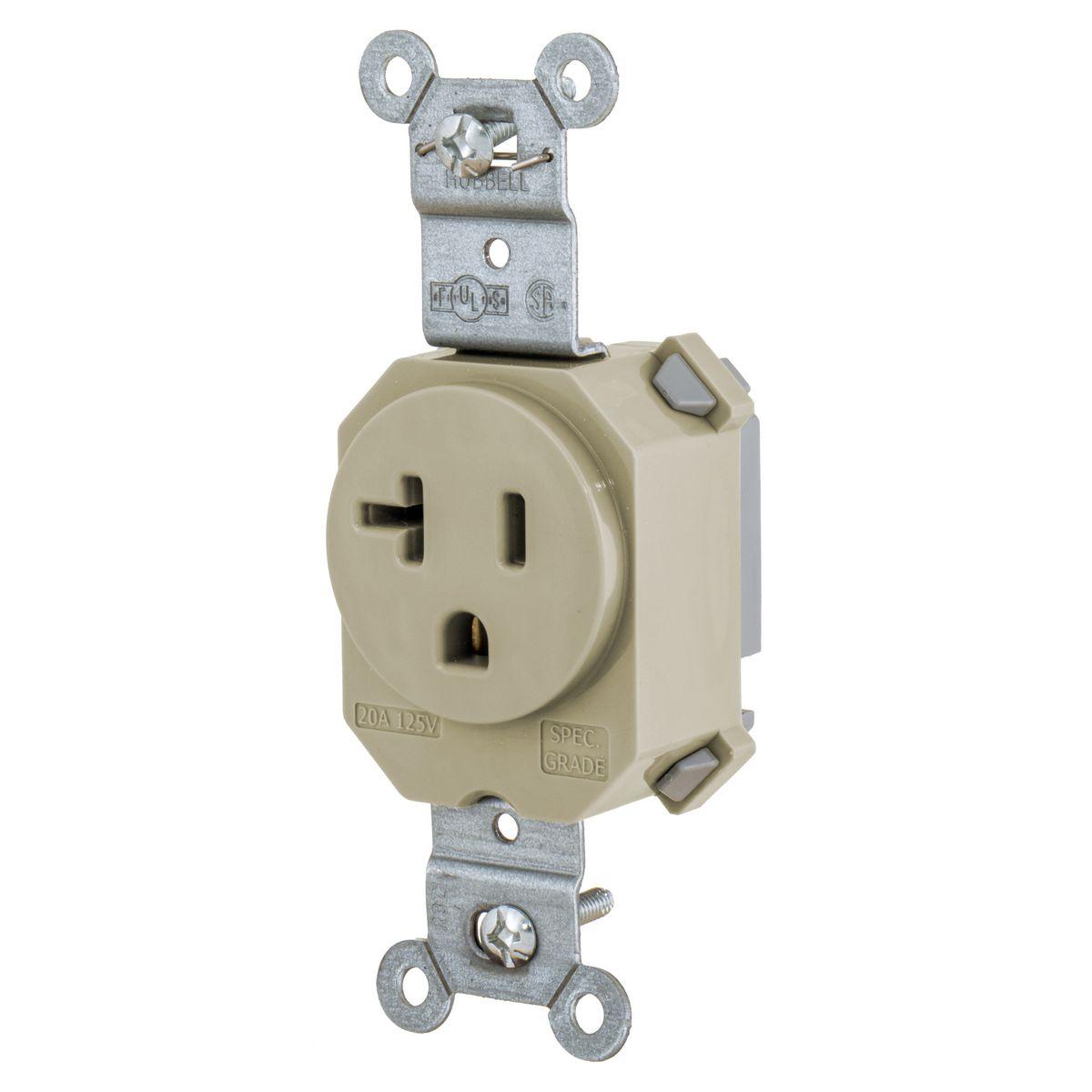 Hubbell Wiring Device-Kellems SNAP5361I Straight Blade Receptacles