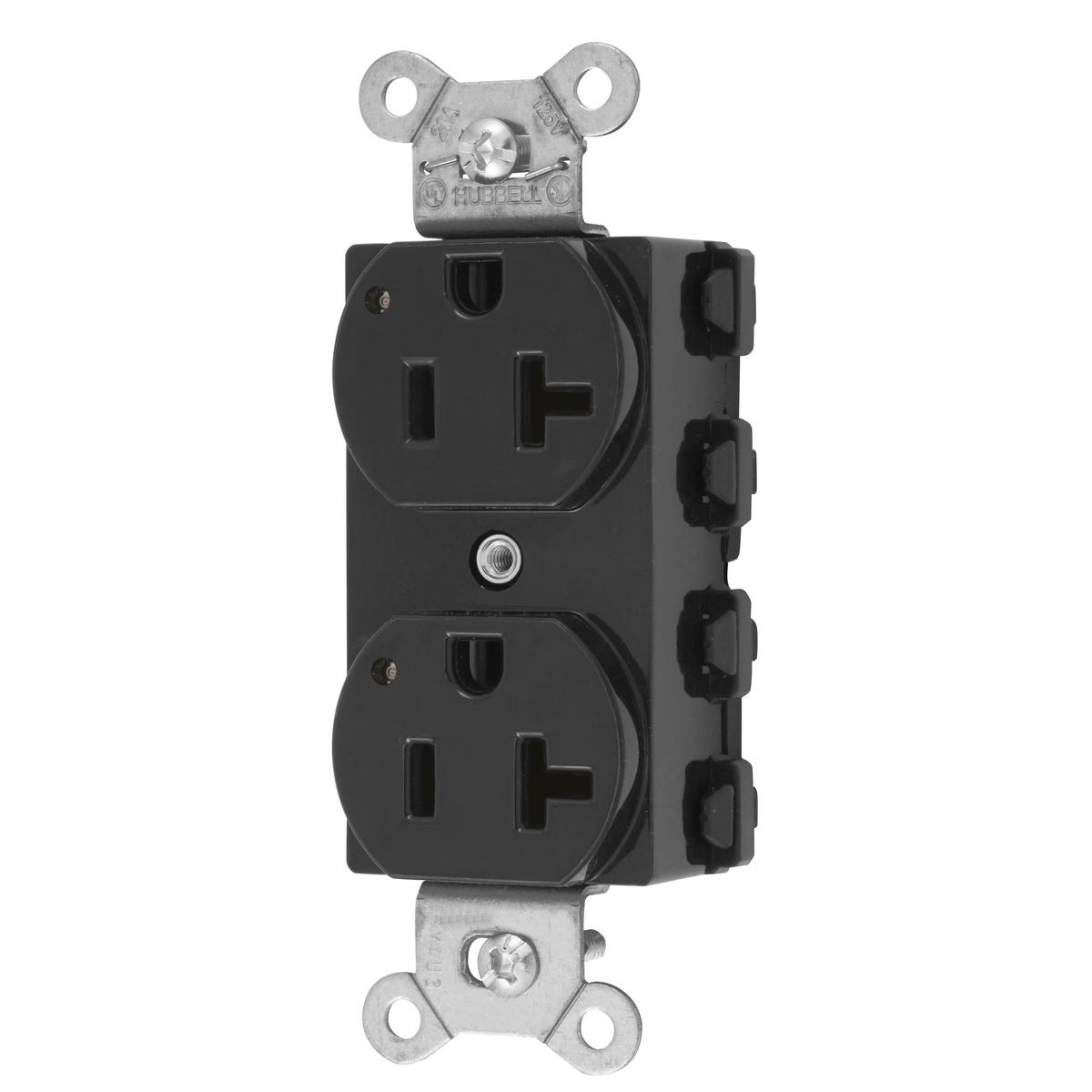 Hubbell Wiring Device-Kellems SNAP5362BKL Straight Blade Receptacles