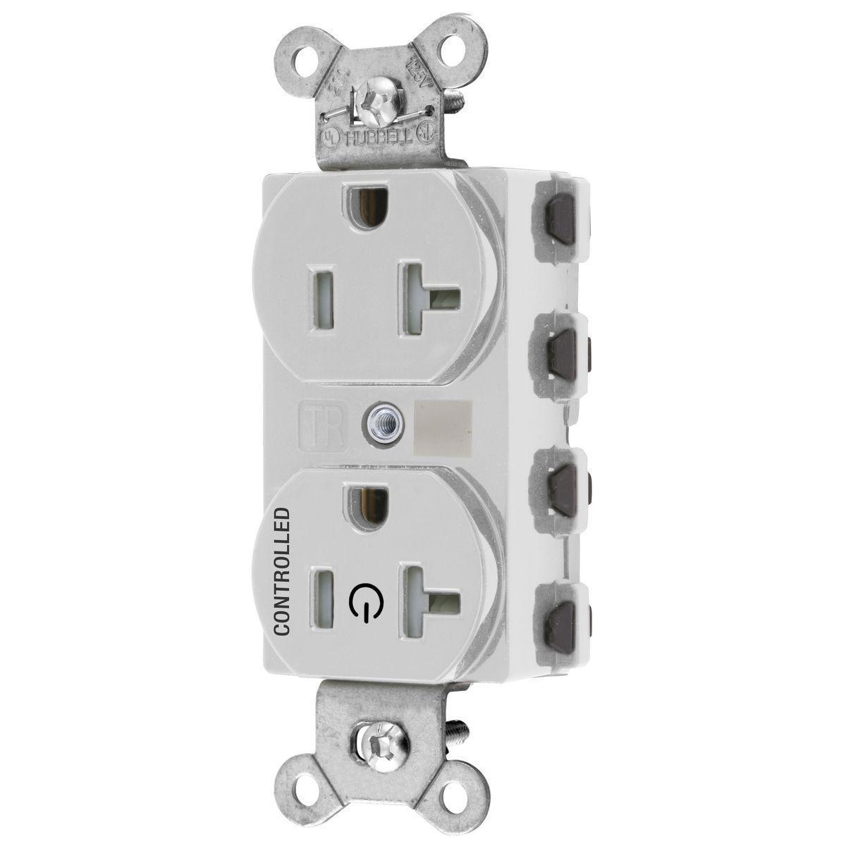 Hubbell Wiring Device-Kellems SNAP5362C1WTRA Straight Blade Receptacles
