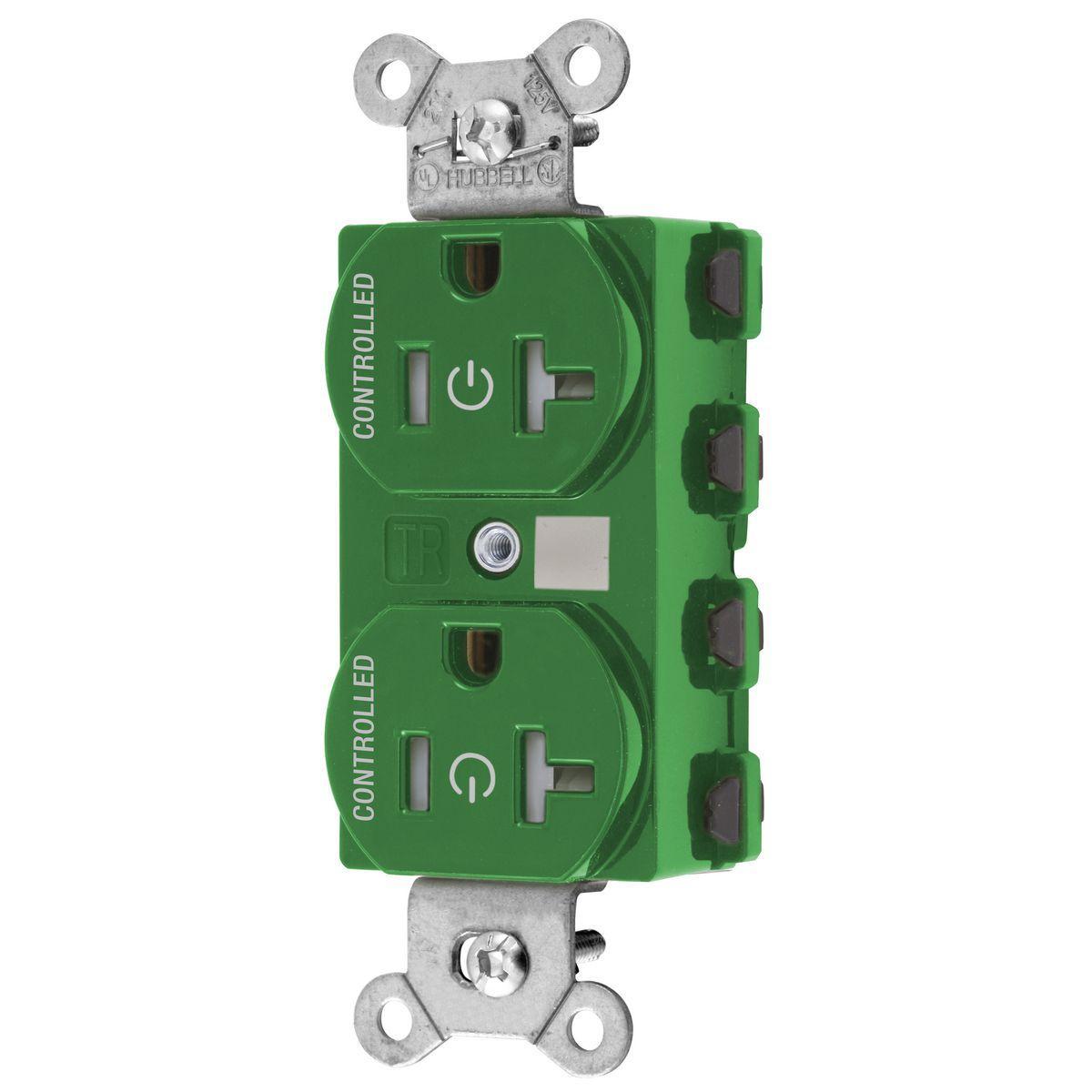 Hubbell Wiring Device-Kellems SNAP5362C2GNTRA Straight Blade Receptacles