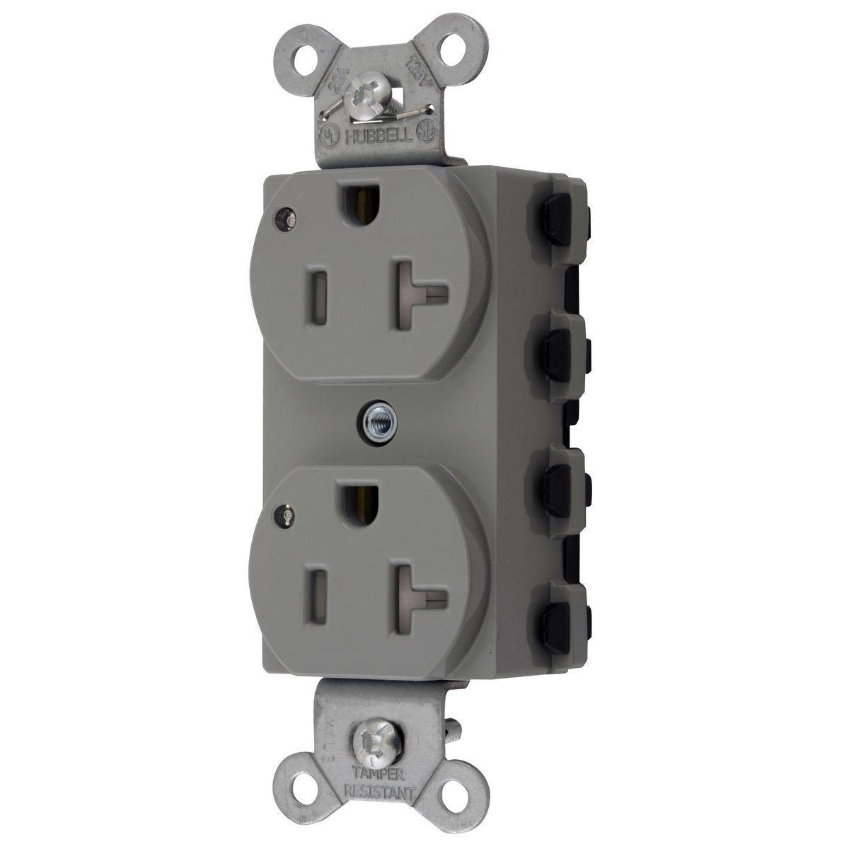 Hubbell Wiring Device-Kellems SNAP5362GYLTRA Straight Blade Receptacles