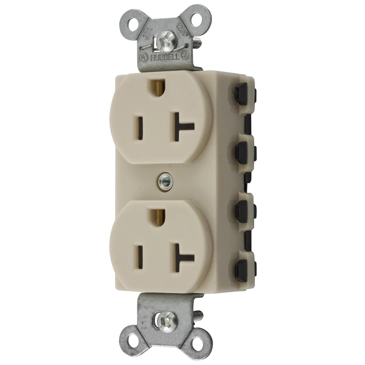 Hubbell Wiring Device-Kellems SNAP5362INA Straight Blade Receptacles