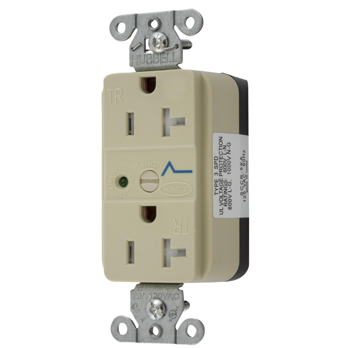 Hubbell Wiring Device-Kellems SNAP5362IS Straight Blade Surge Suppressions
