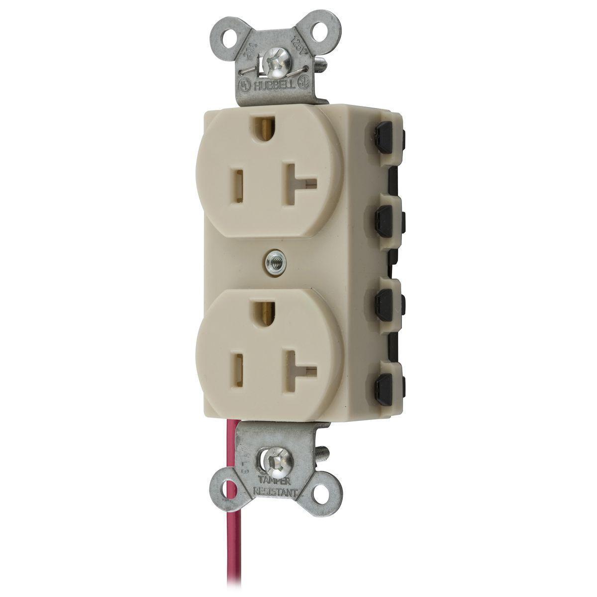 Hubbell Wiring Device-Kellems SNAP5362ISCTRA Straight Blade Receptacles