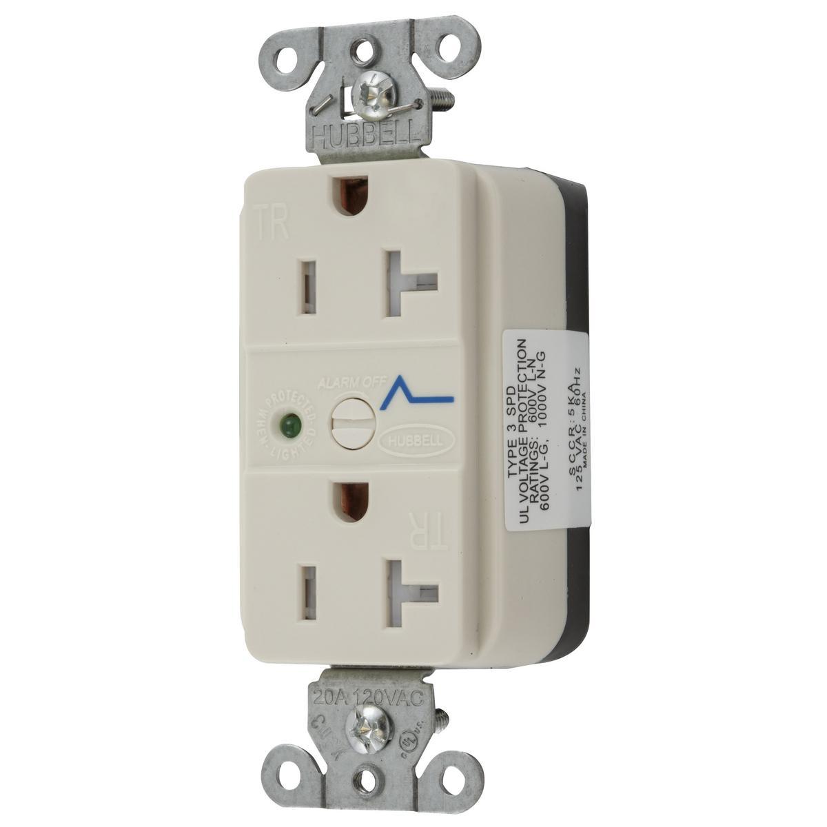 Hubbell Wiring Device-Kellems SNAP5362LAS Straight Blade Surge Suppressions