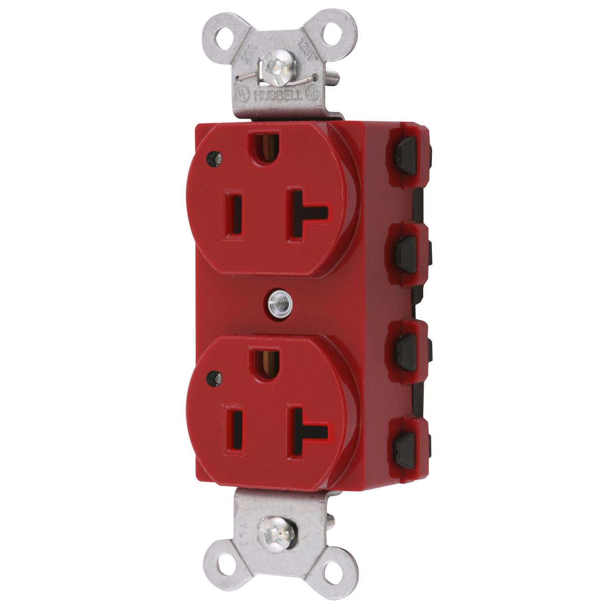 Hubbell Wiring Device-Kellems SNAP5362RL Straight Blade Receptacles