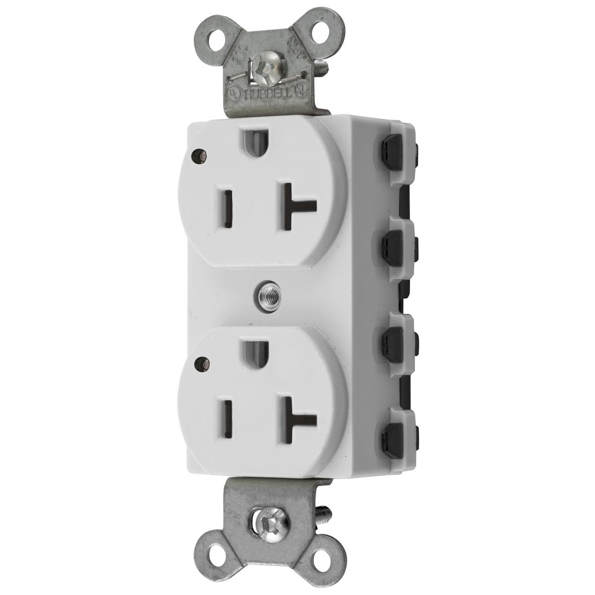 Hubbell Wiring Device-Kellems SNAP5362WL Straight Blade Receptacles