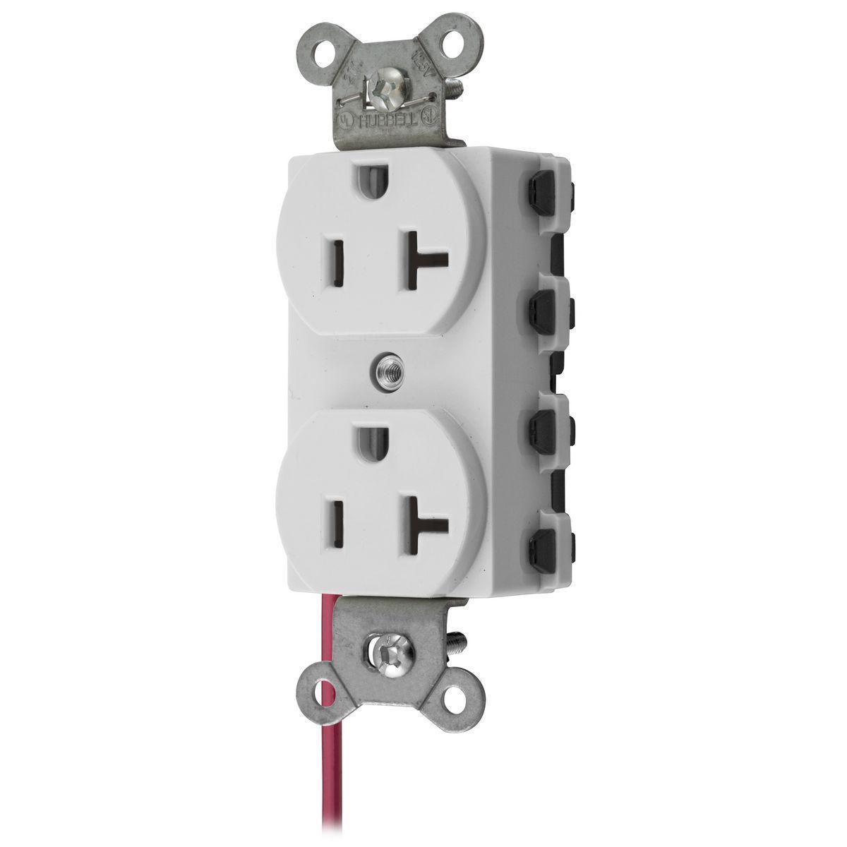 Hubbell Wiring Device-Kellems SNAP5362WSC Straight Blade Receptacles