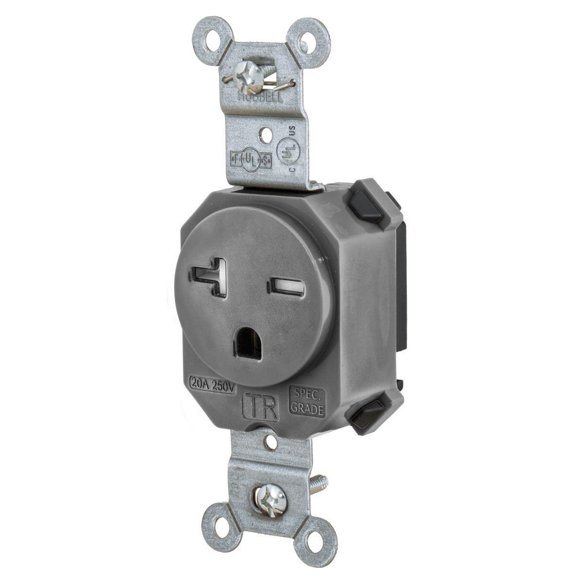 Hubbell Wiring Device-Kellems SNAP5461GYTR Straight Blade Receptacles