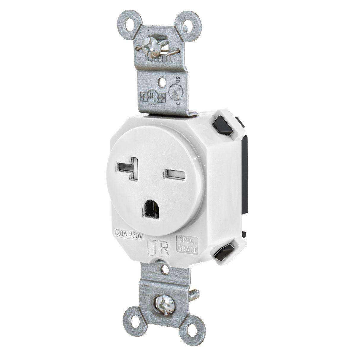 Hubbell Wiring Device-Kellems SNAP5461WTR Straight Blade Receptacles