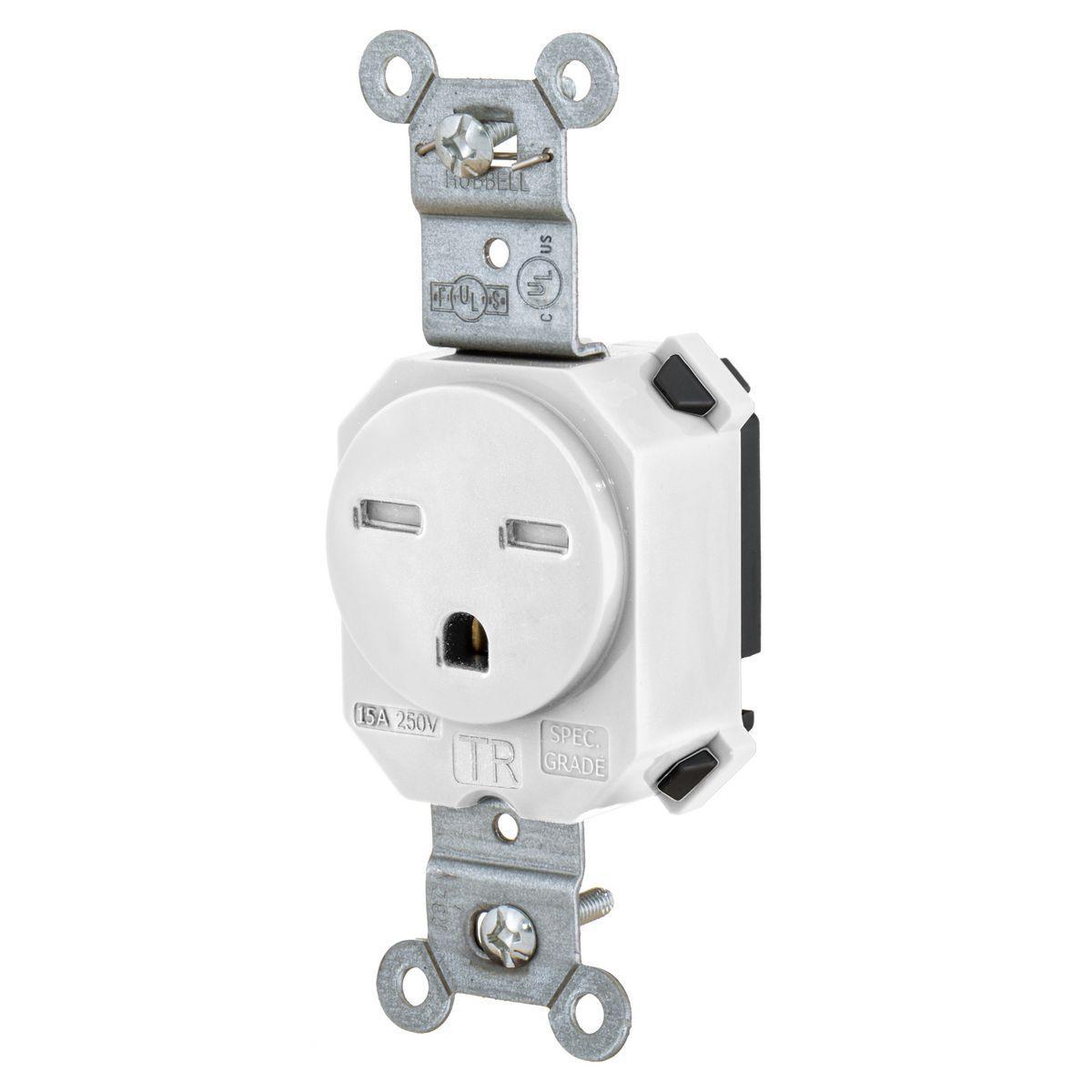Hubbell Wiring Device-Kellems SNAP5661WTR Straight Blade Receptacles