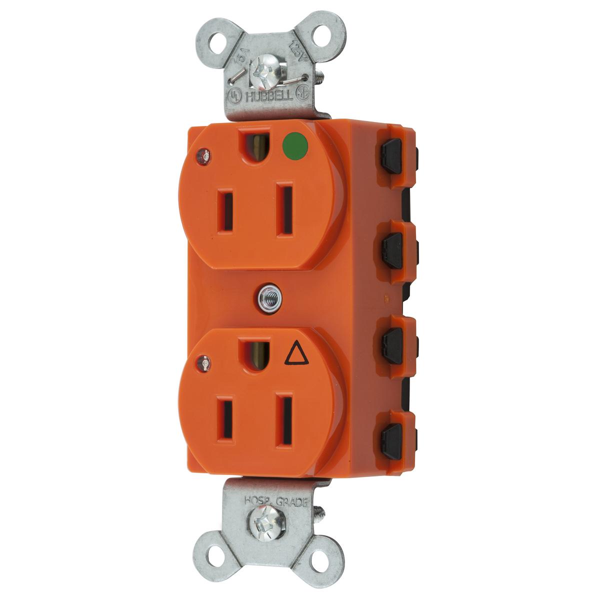 Hubbell Wiring Device-Kellems SNAP8200IGL Straight Blade Receptacles