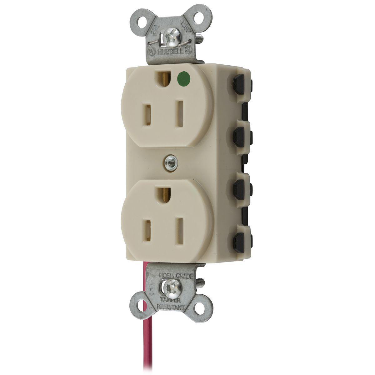 Hubbell Wiring Device-Kellems SNAP8200ISCTRA Straight Blade Receptacles