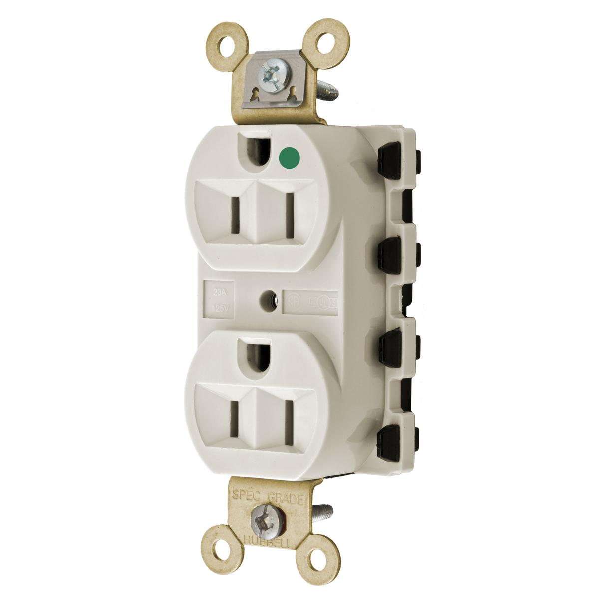 Hubbell Wiring Device-Kellems SNAP8200LAA Straight Blade Receptacles