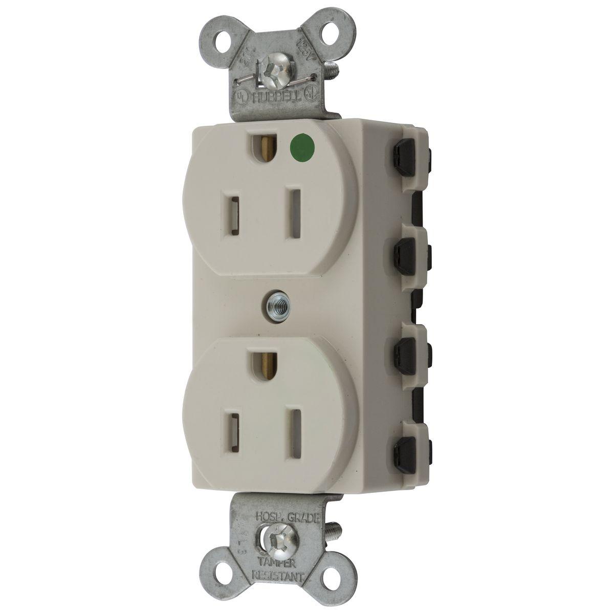 Hubbell Wiring Device-Kellems SNAP8200LATRA Straight Blade Receptacles