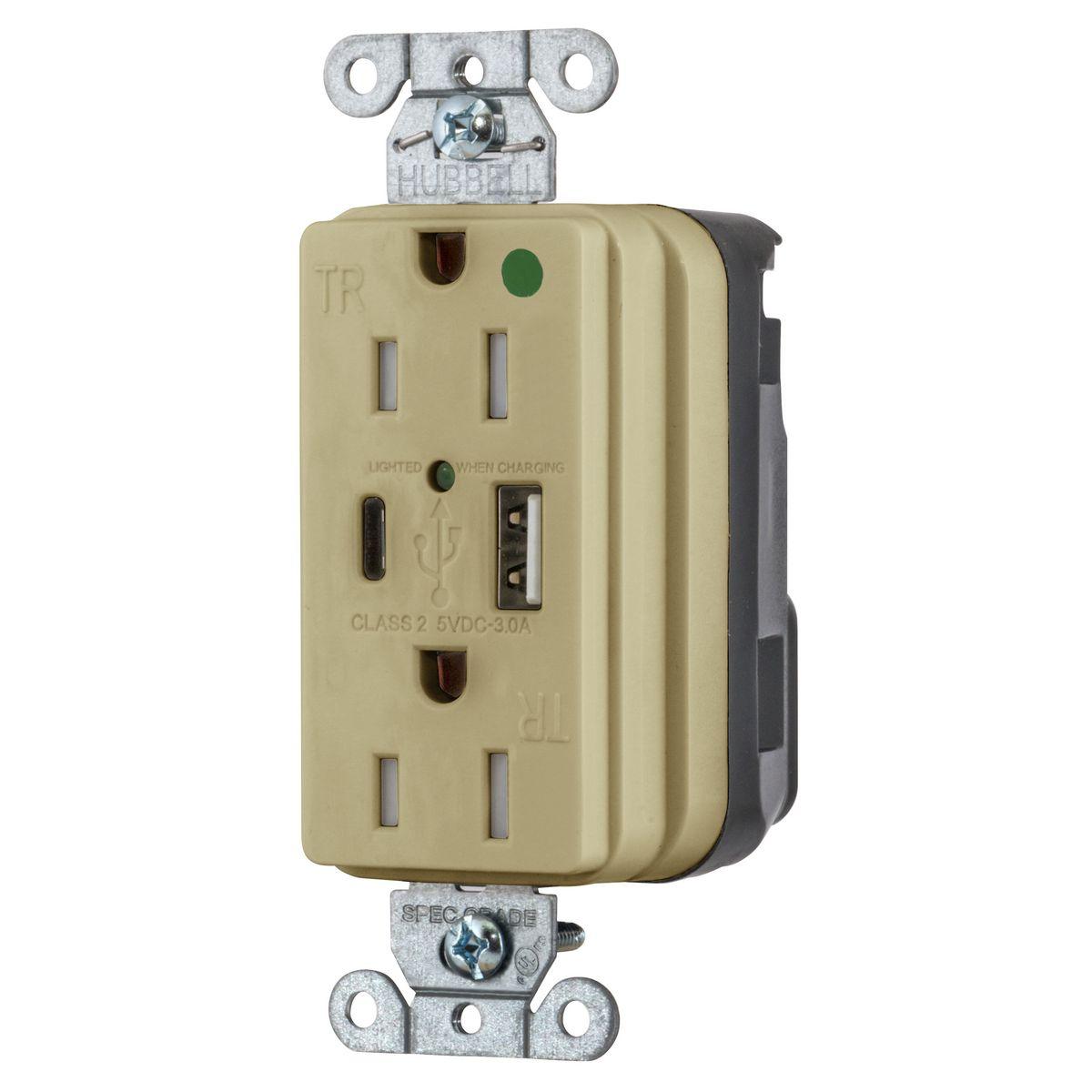 Hubbell Wiring Device-Kellems SNAP8200UACI Receptacles & USB Ports
