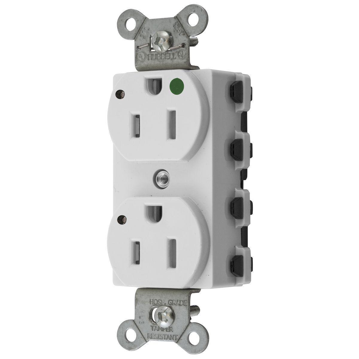 Hubbell Wiring Device-Kellems SNAP8200WLTRA Straight Blade Receptacles